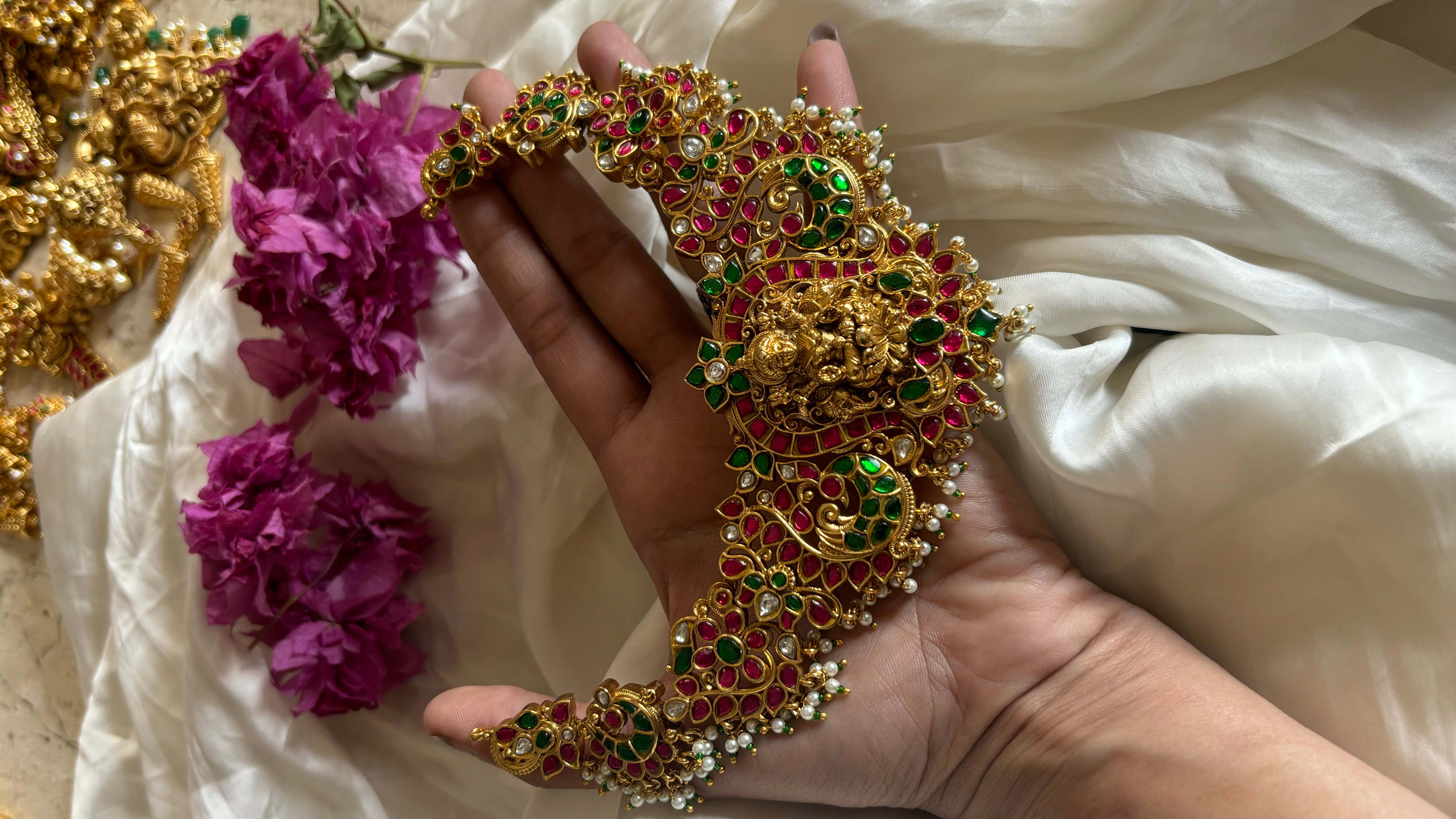 Temple jewellery with earrings