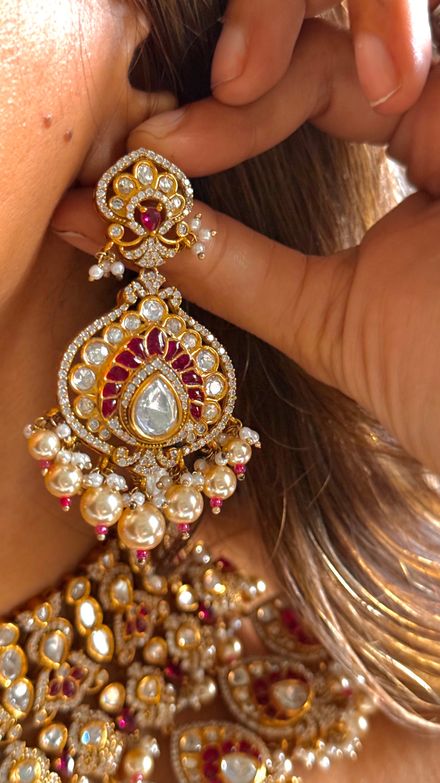 Ruby Bridal dual polish heritage necklace