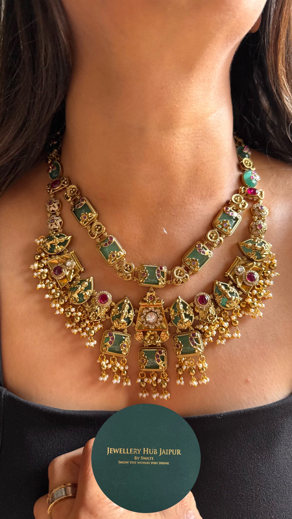 Goddess Laxmi temple necklace