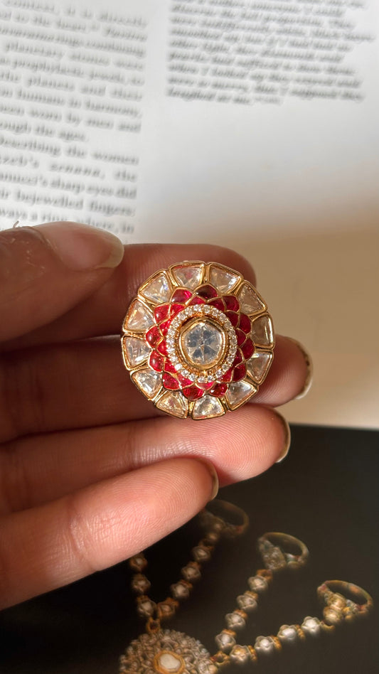 Ruby real moissanite Ring