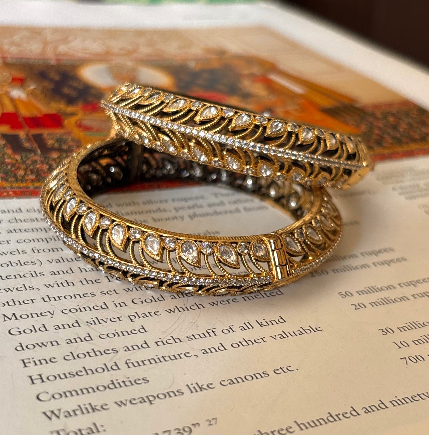 Heritage victorian moissanite bangles