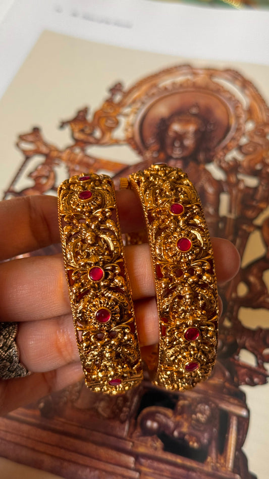 Goddess lakshmi inspired temple bangles