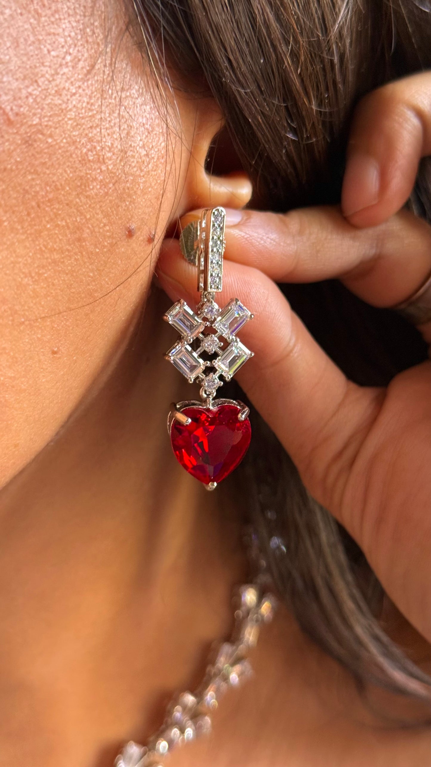 Ruby opulence cz diamond Necklace