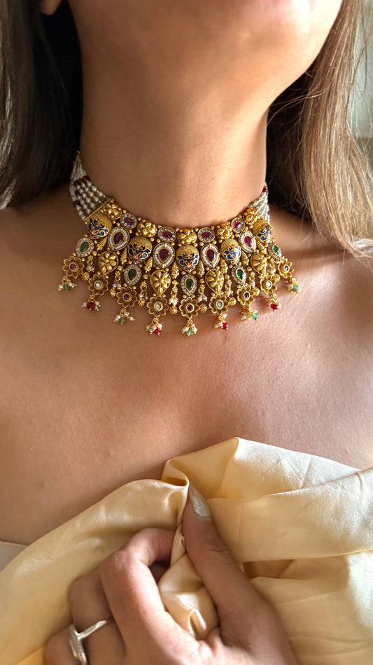 Sapphire meena rajwada choker
