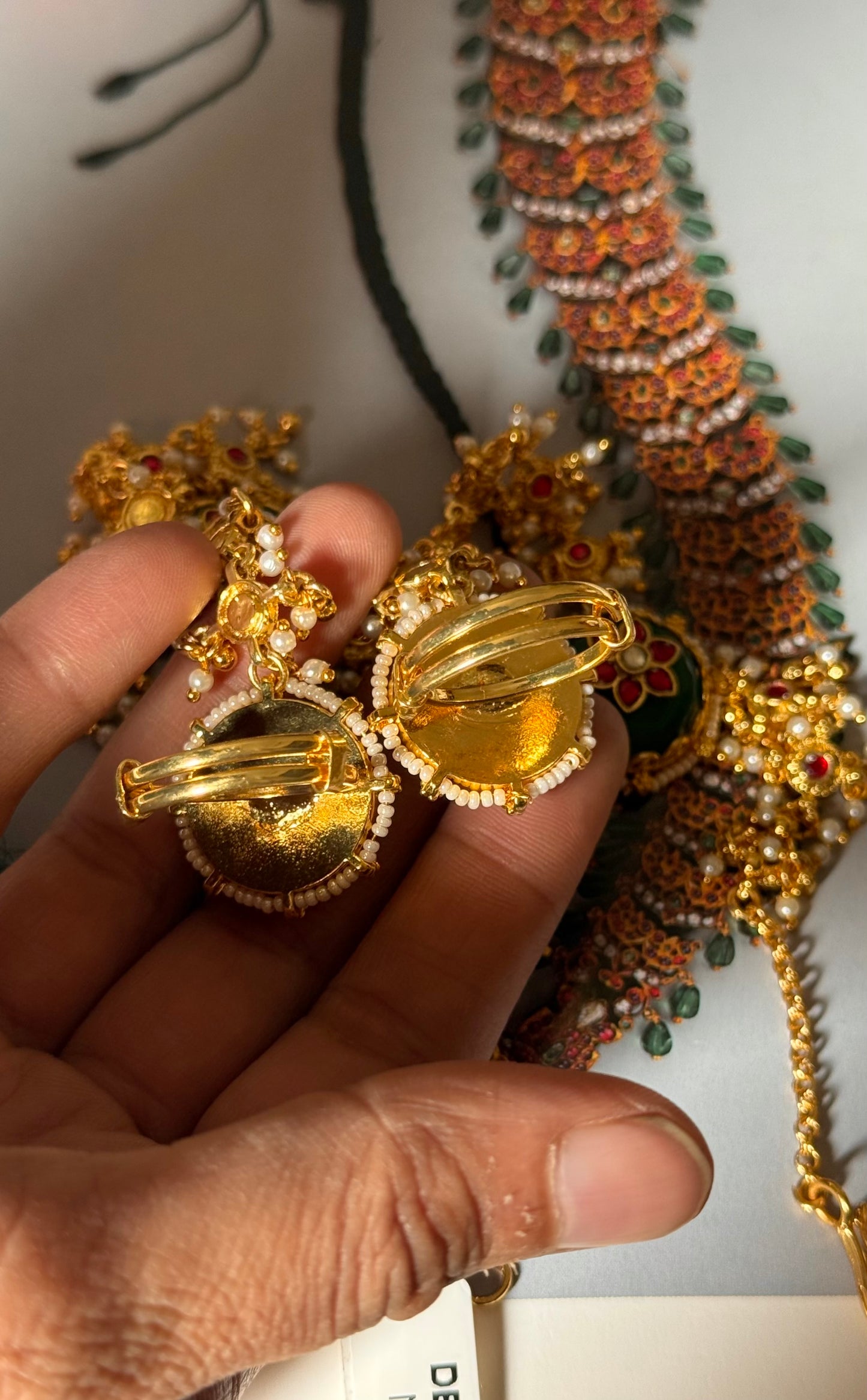 Paachi kundan inlay work heath pool