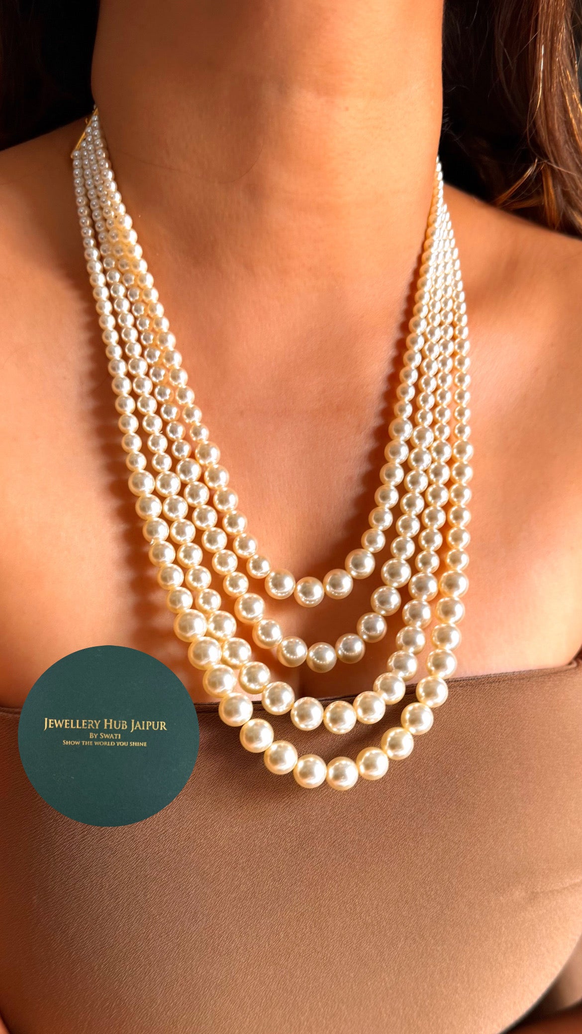 4 layer pearl necklace