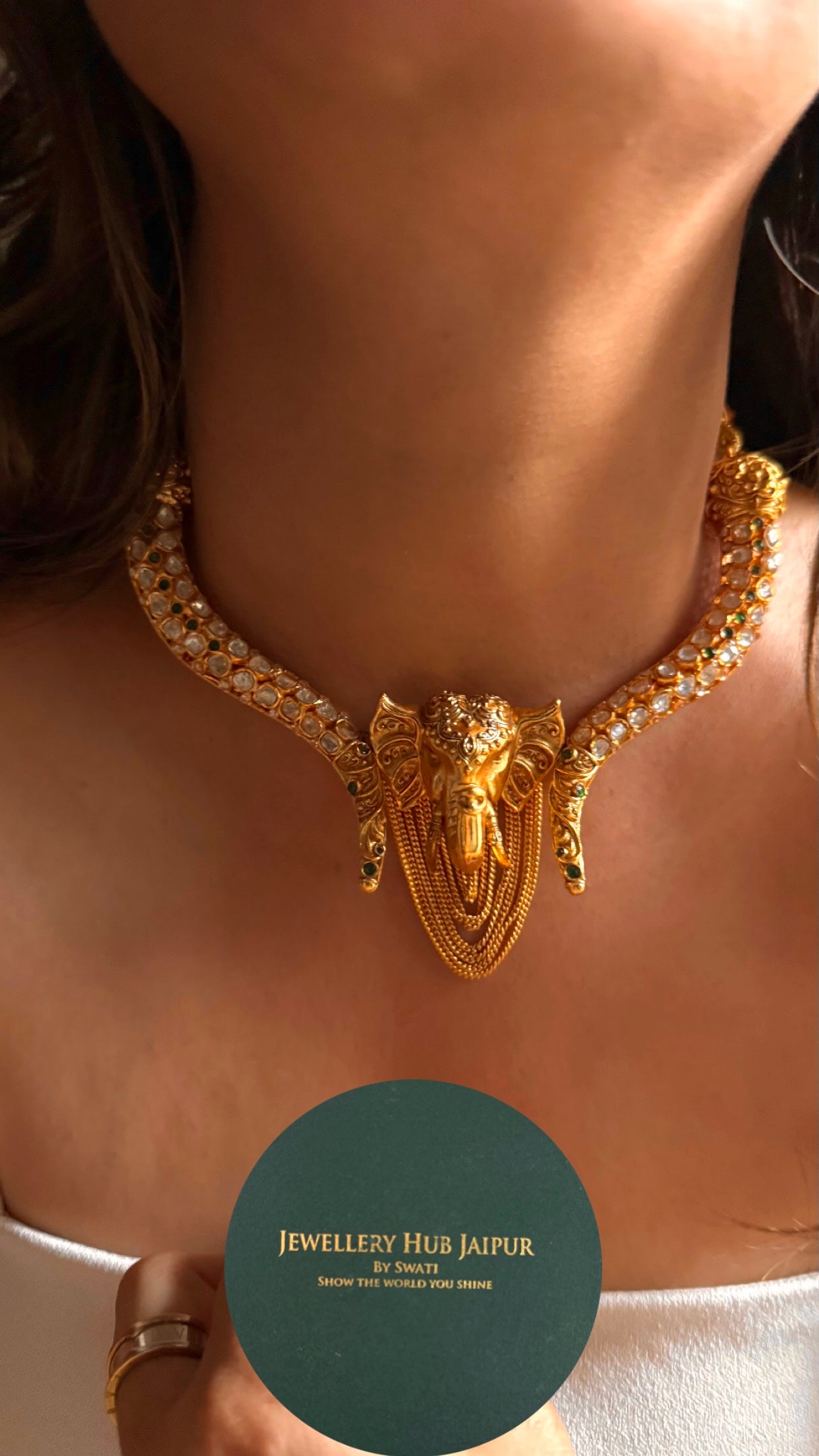 Lord ganesha nakashi gold vintage Necklace