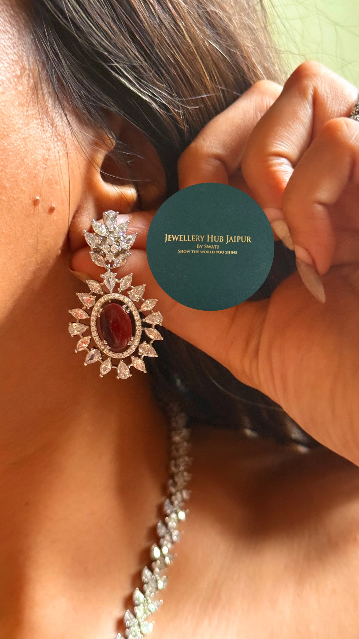 Clara Ruby doublet cz diamond minimal collar set