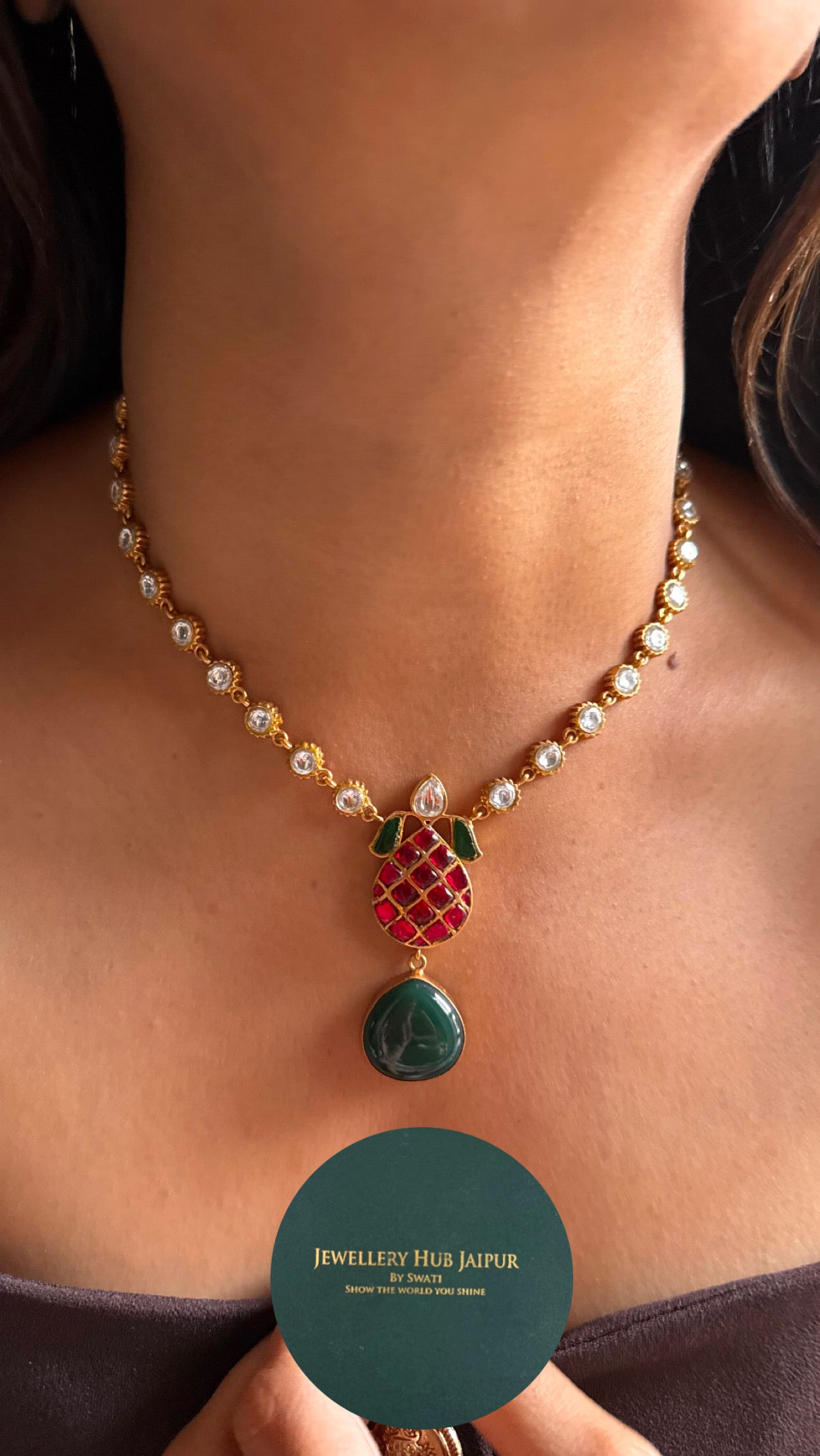 Emerald designer Amrapali minimal set