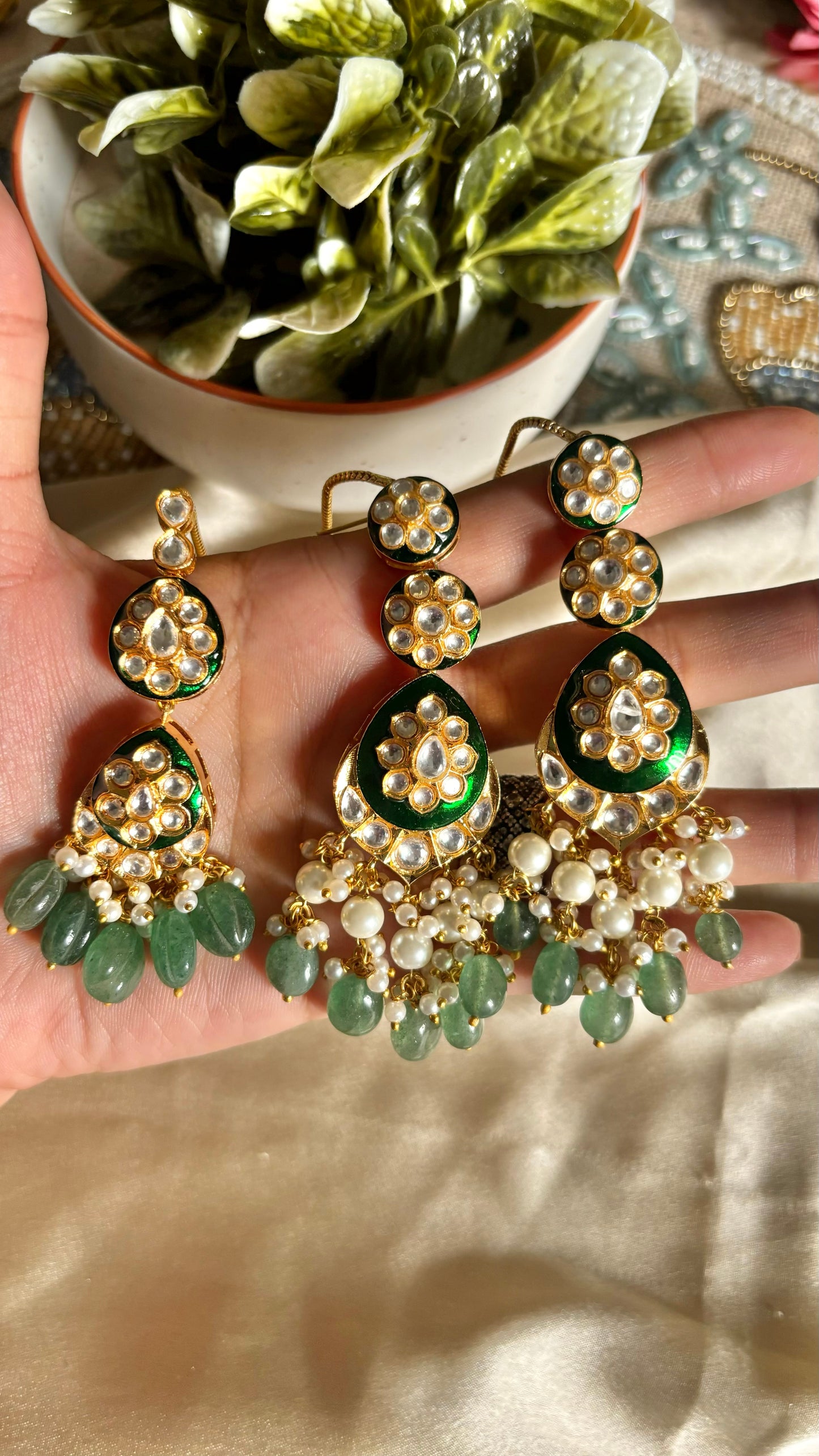 Maangtikka with earrings