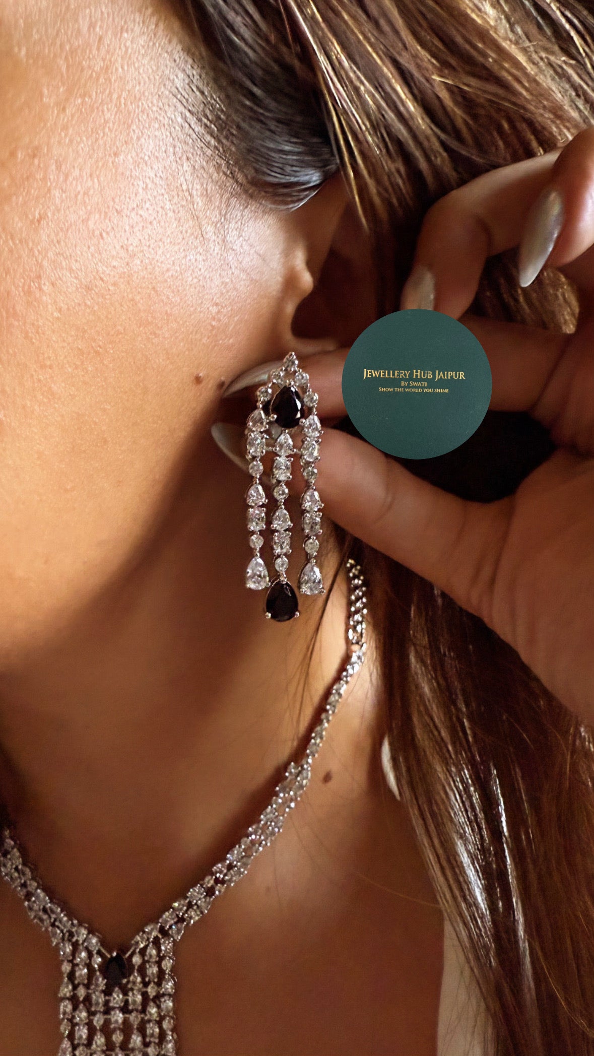 Black diamond necklace