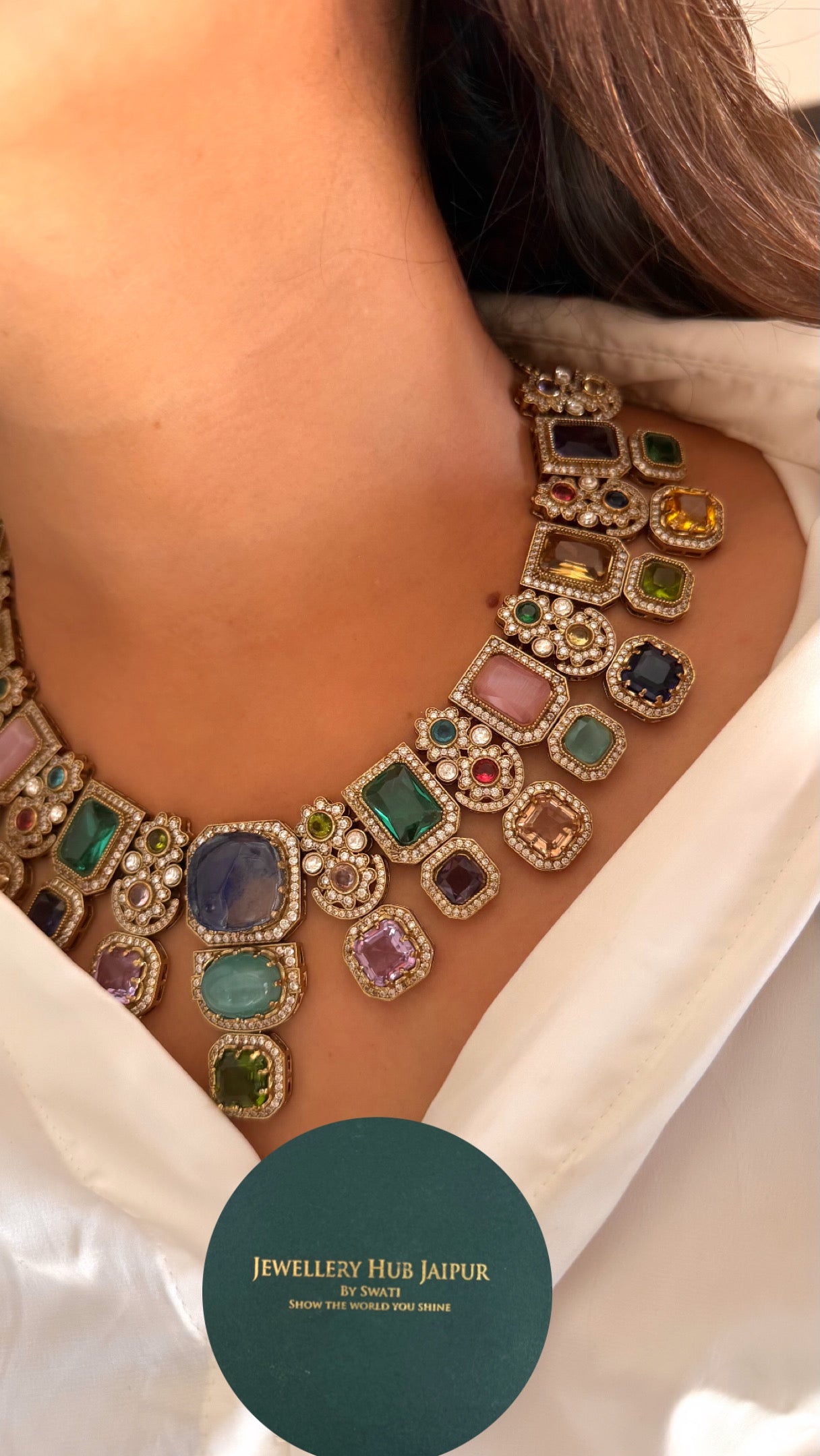 Multicoloured sabyasachi necklace