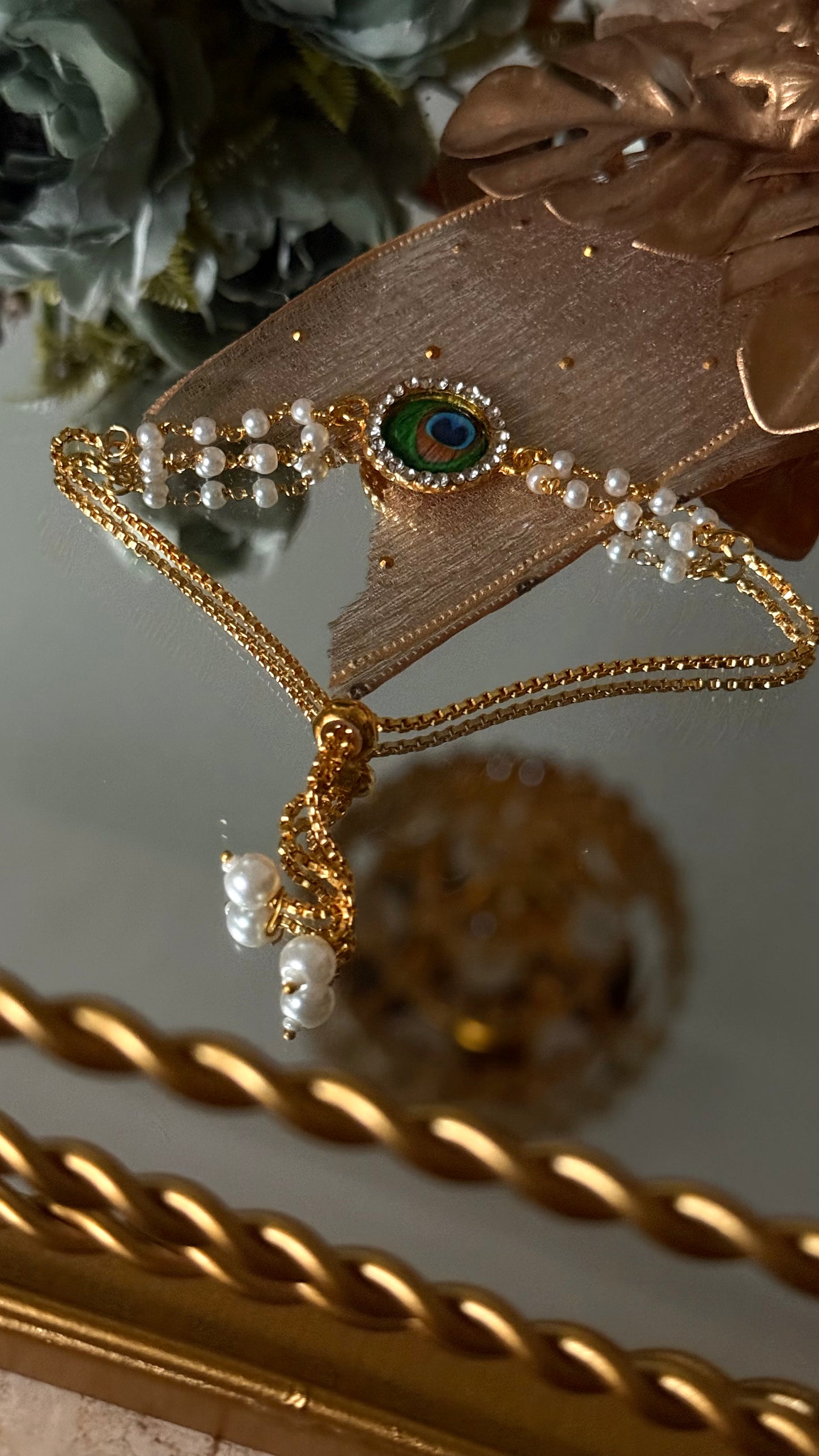 Morpankhi  with diamond pearl rakhi