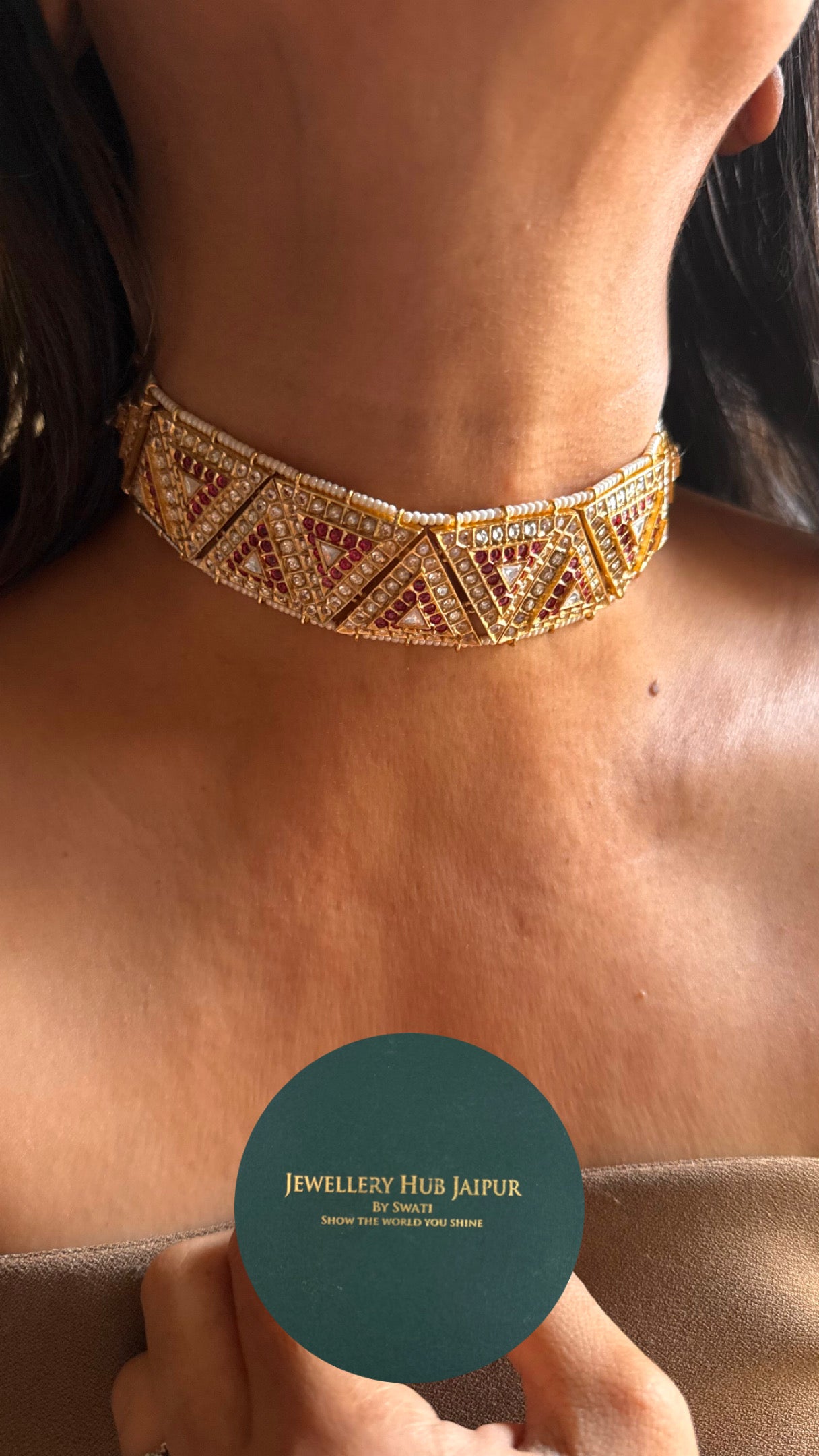 Paachi kundan ruby chik patti