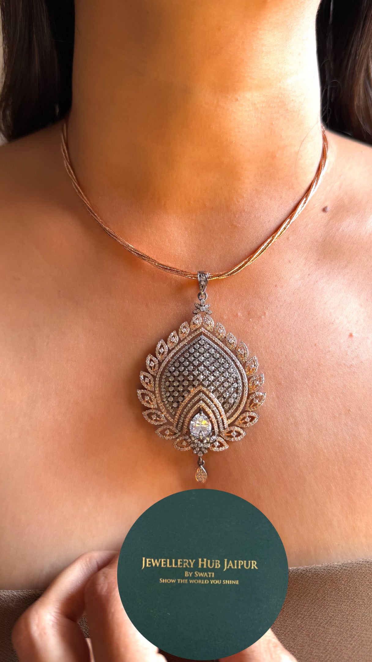 Diamond doublet  Victorian Pendant set