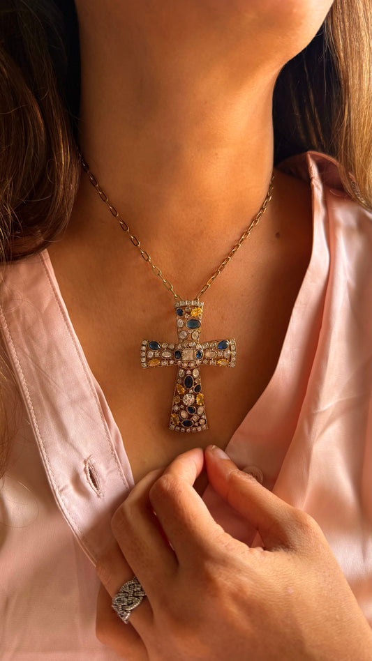 Sabyasachi inspired The Jeweled Byzantine Cross set