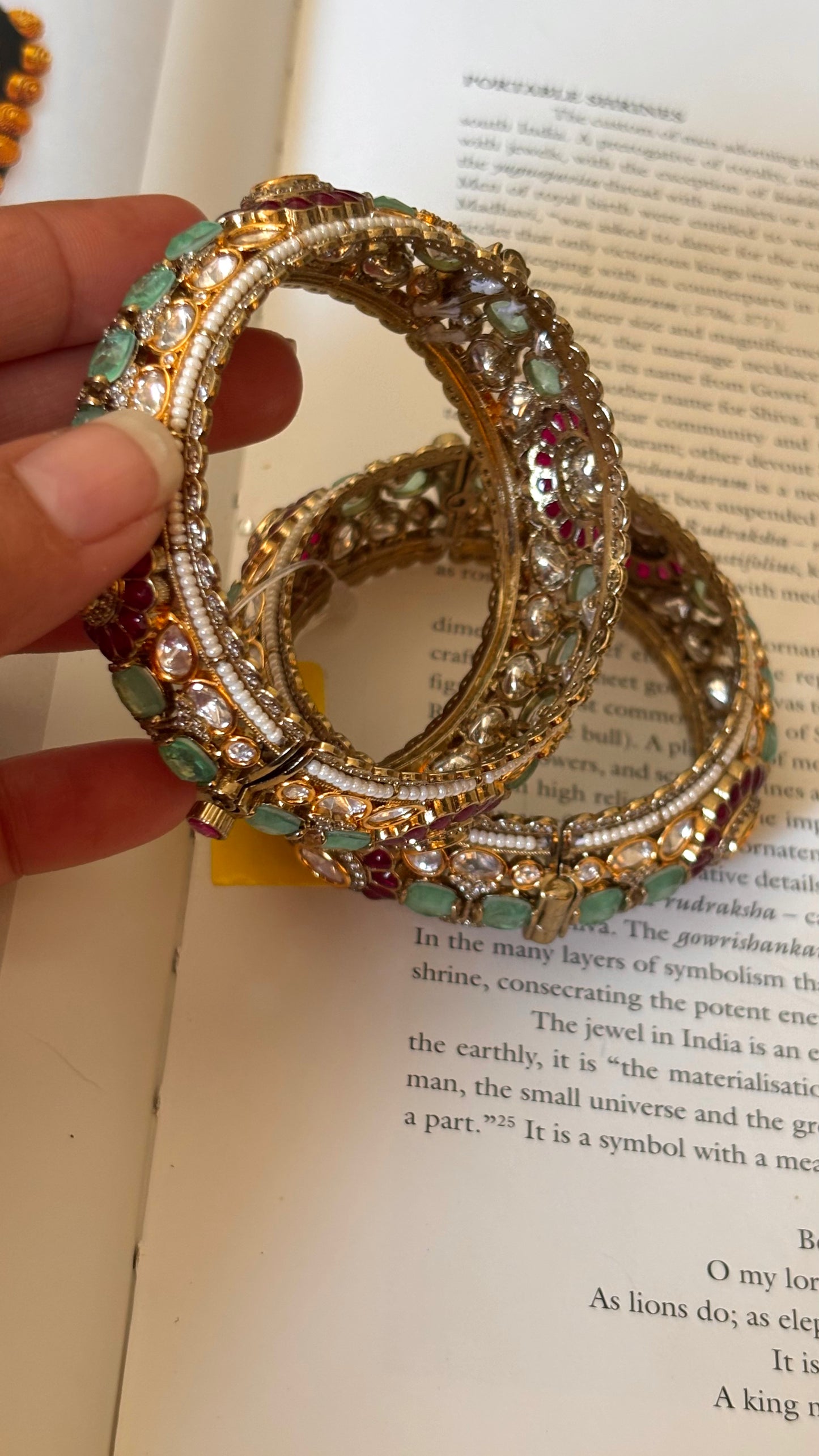 Mint & Rani takkar work victorian bangles