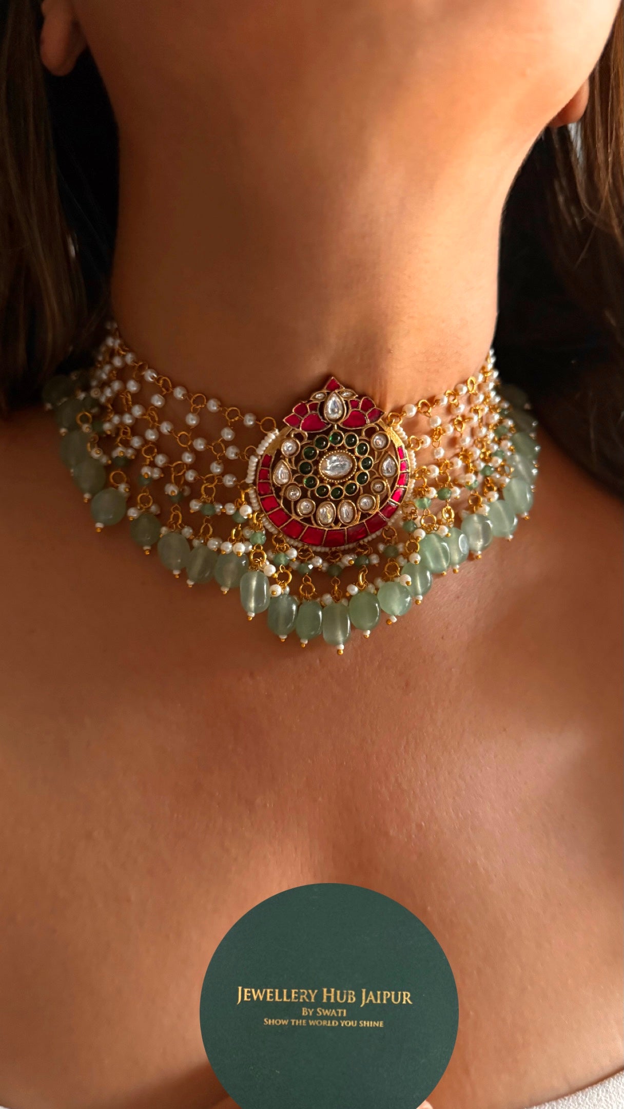 Veera paachi kundan statement choker Necklace