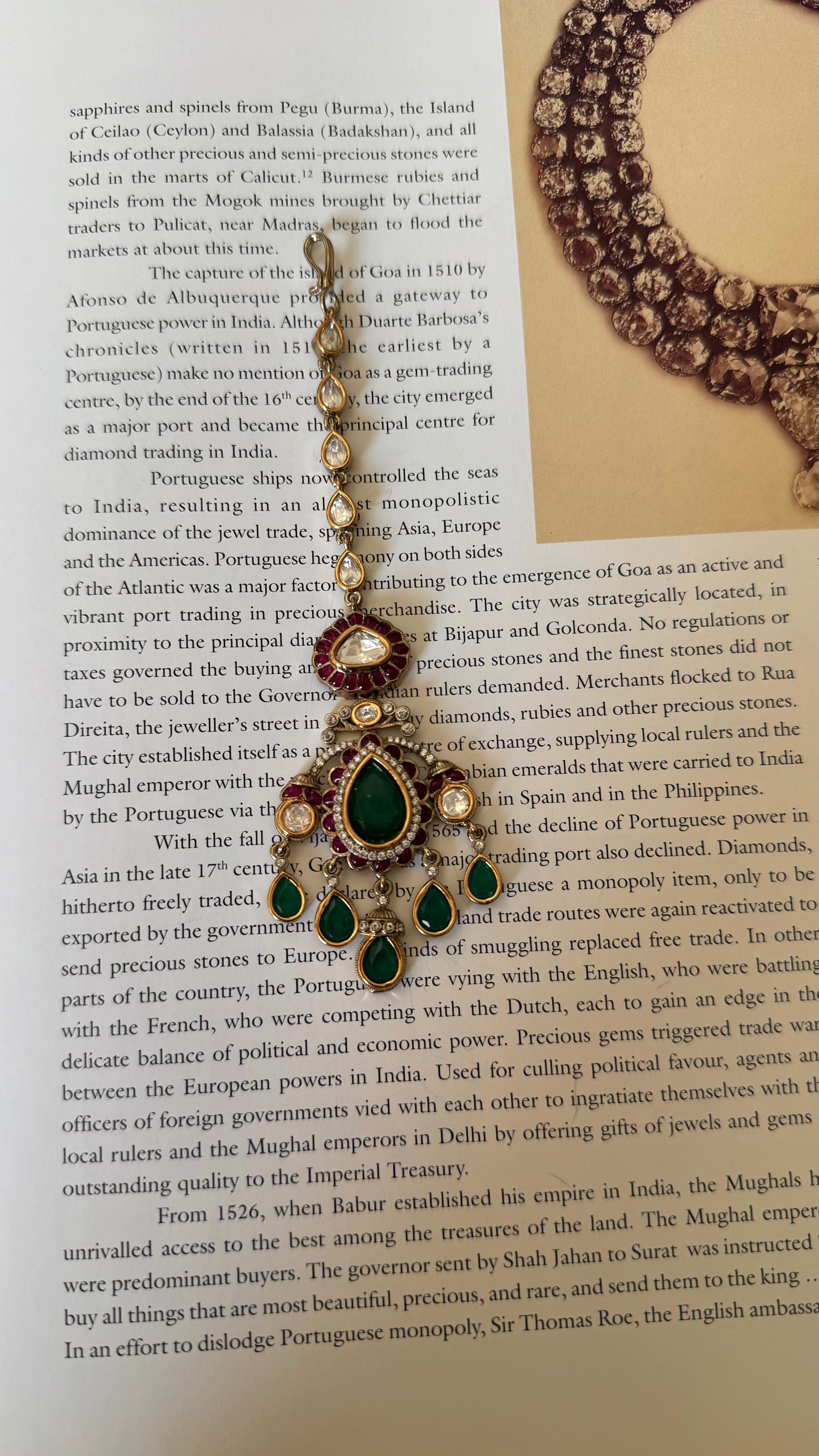 Emerald rani pink victorian mangtika