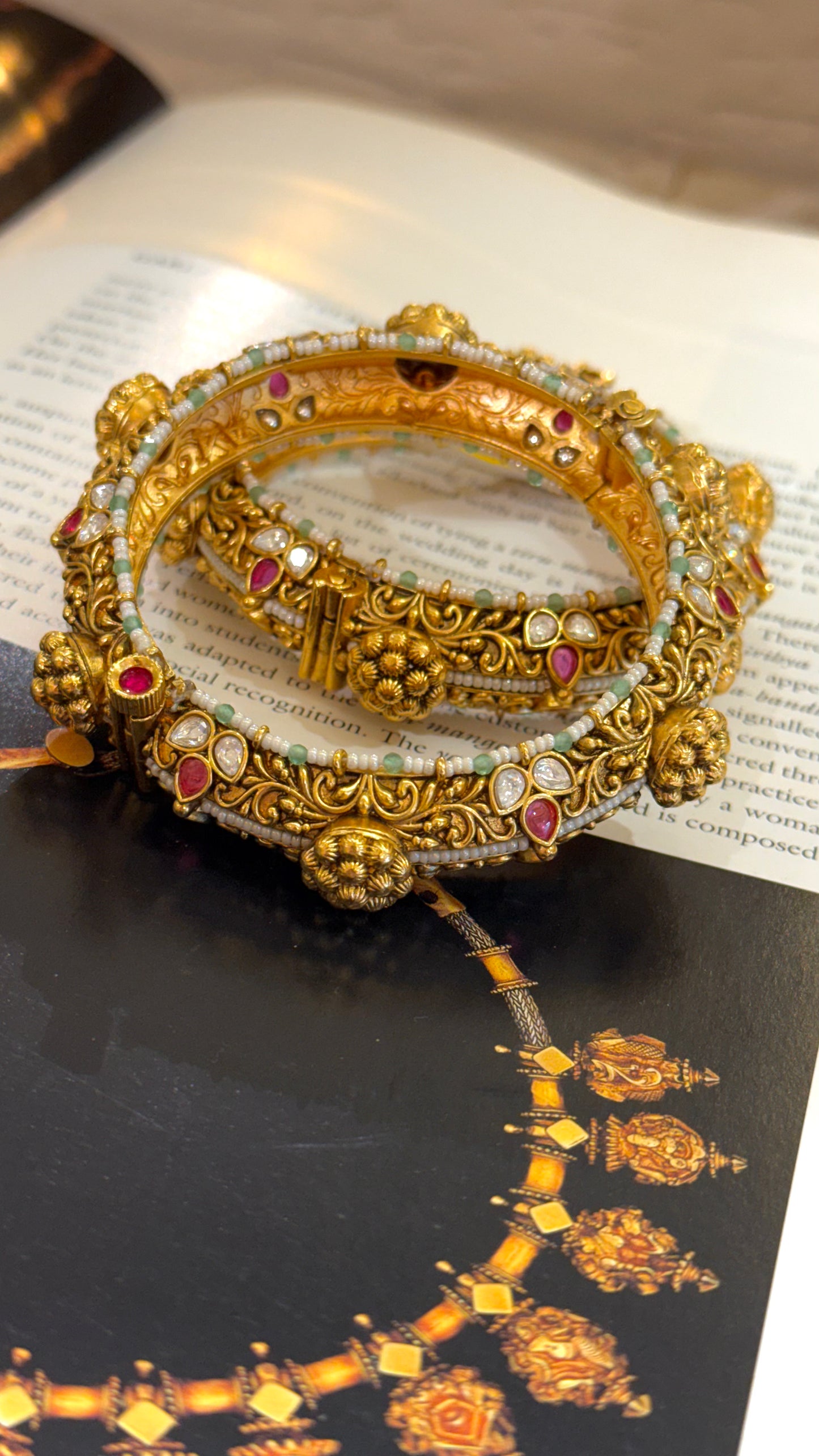 Floral Nakshi rajwadi bangles