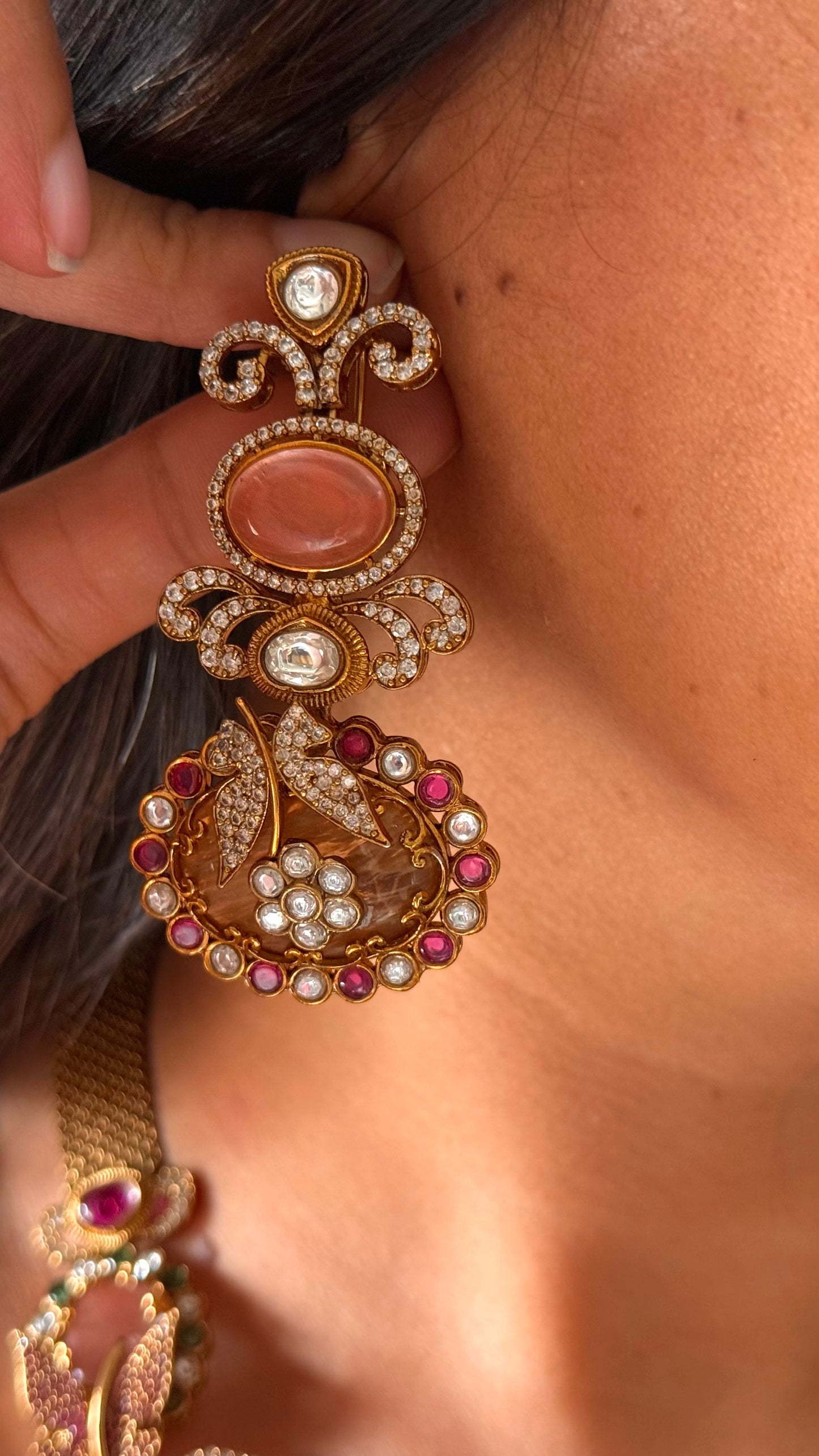 Sabyasachi inspired Ap necklace with inlay work