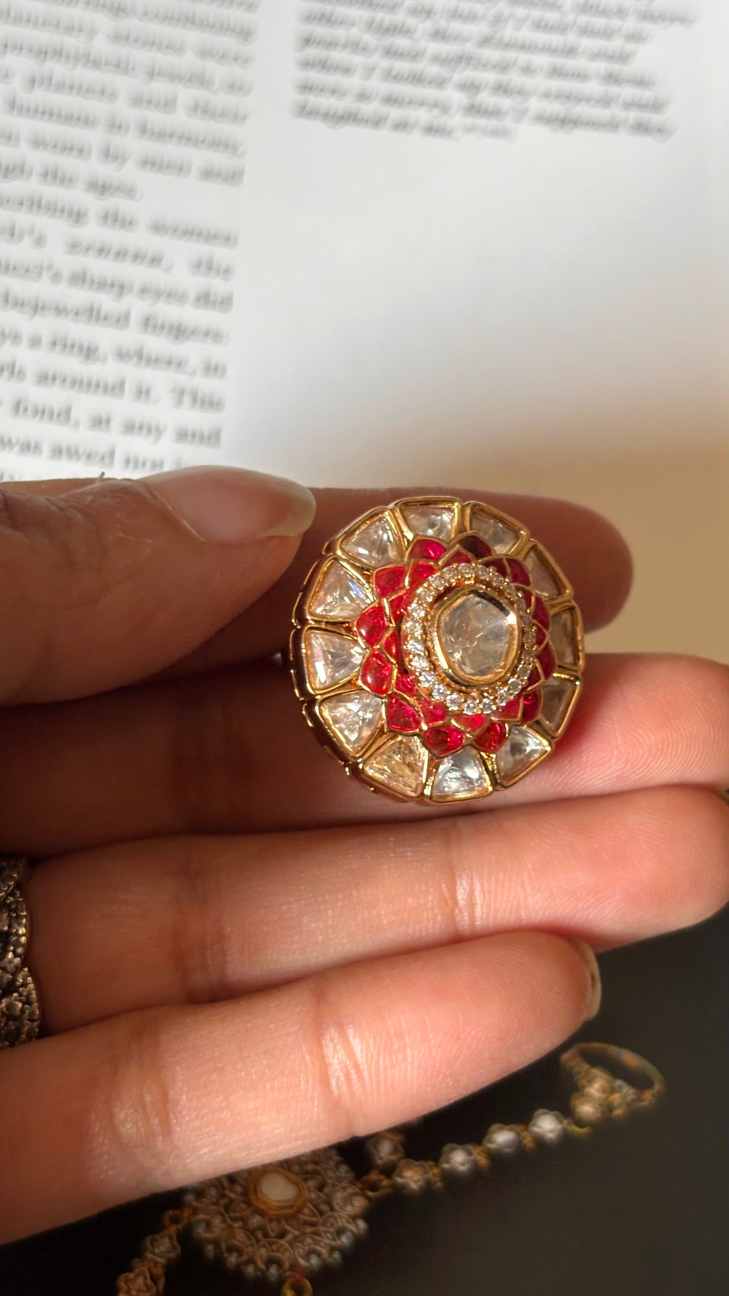 Ruby real moissanite Ring