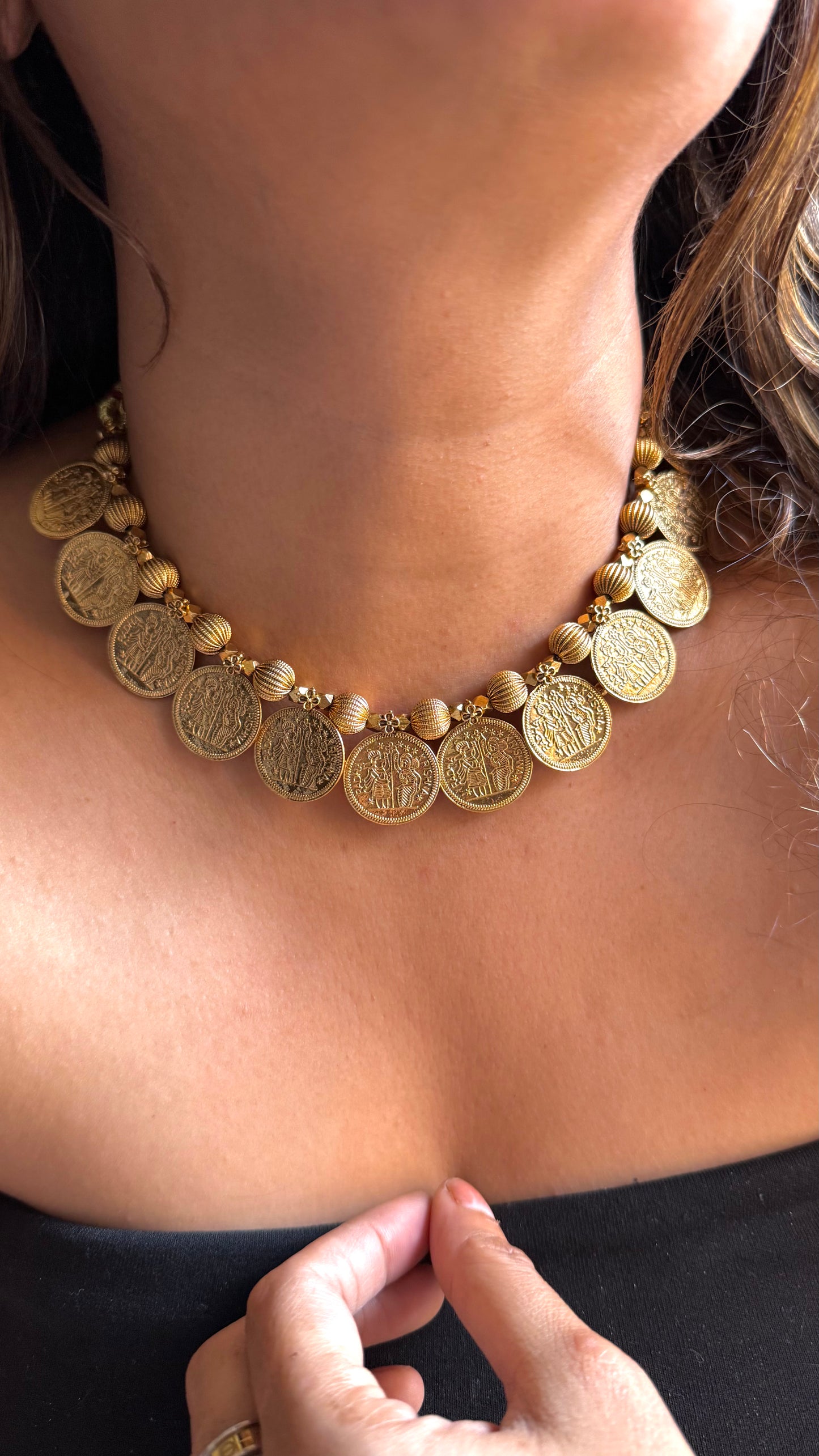 Mahalakshmi inspired Maharashtrian temple necklace