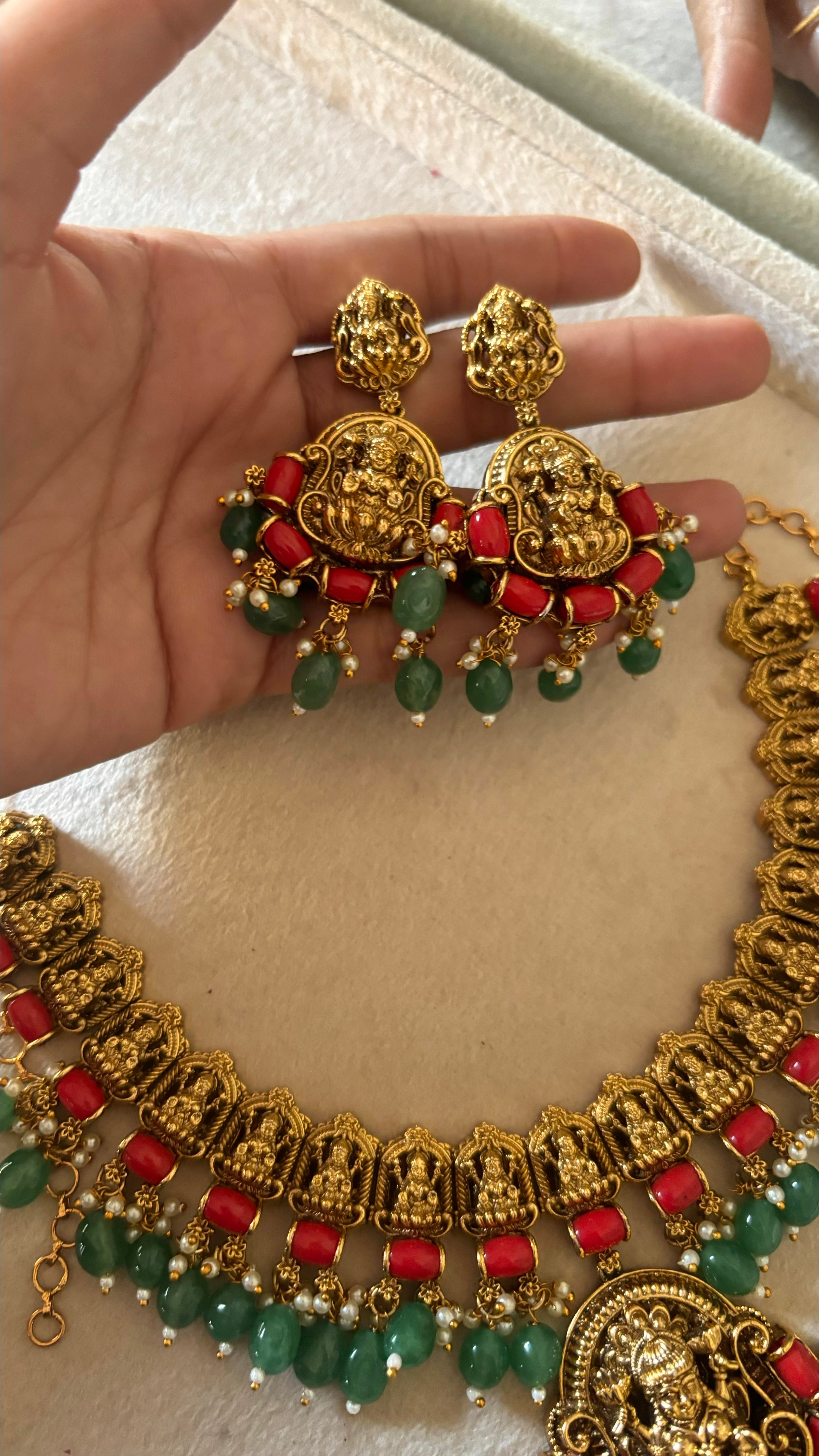 Temple jewellery with earrings