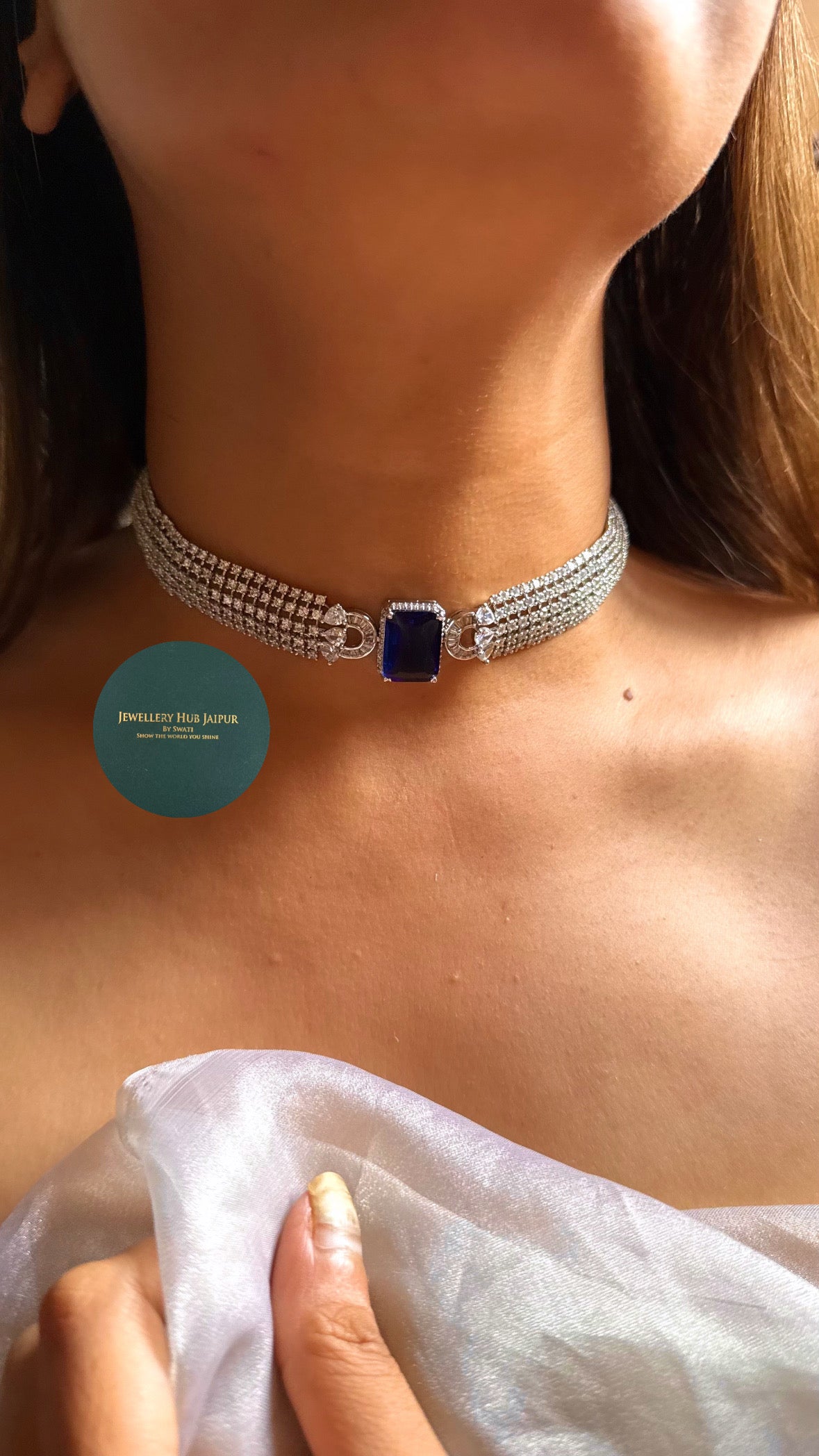 Sapphire doublet diamond minimal cocktail set