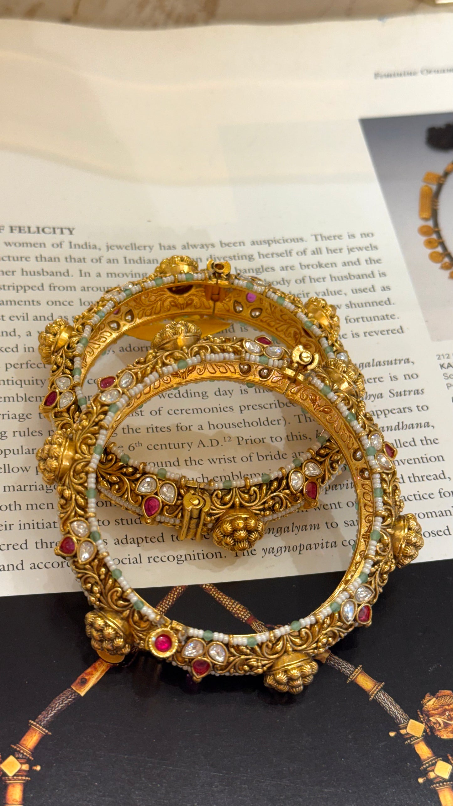 Floral Nakshi rajwadi bangles