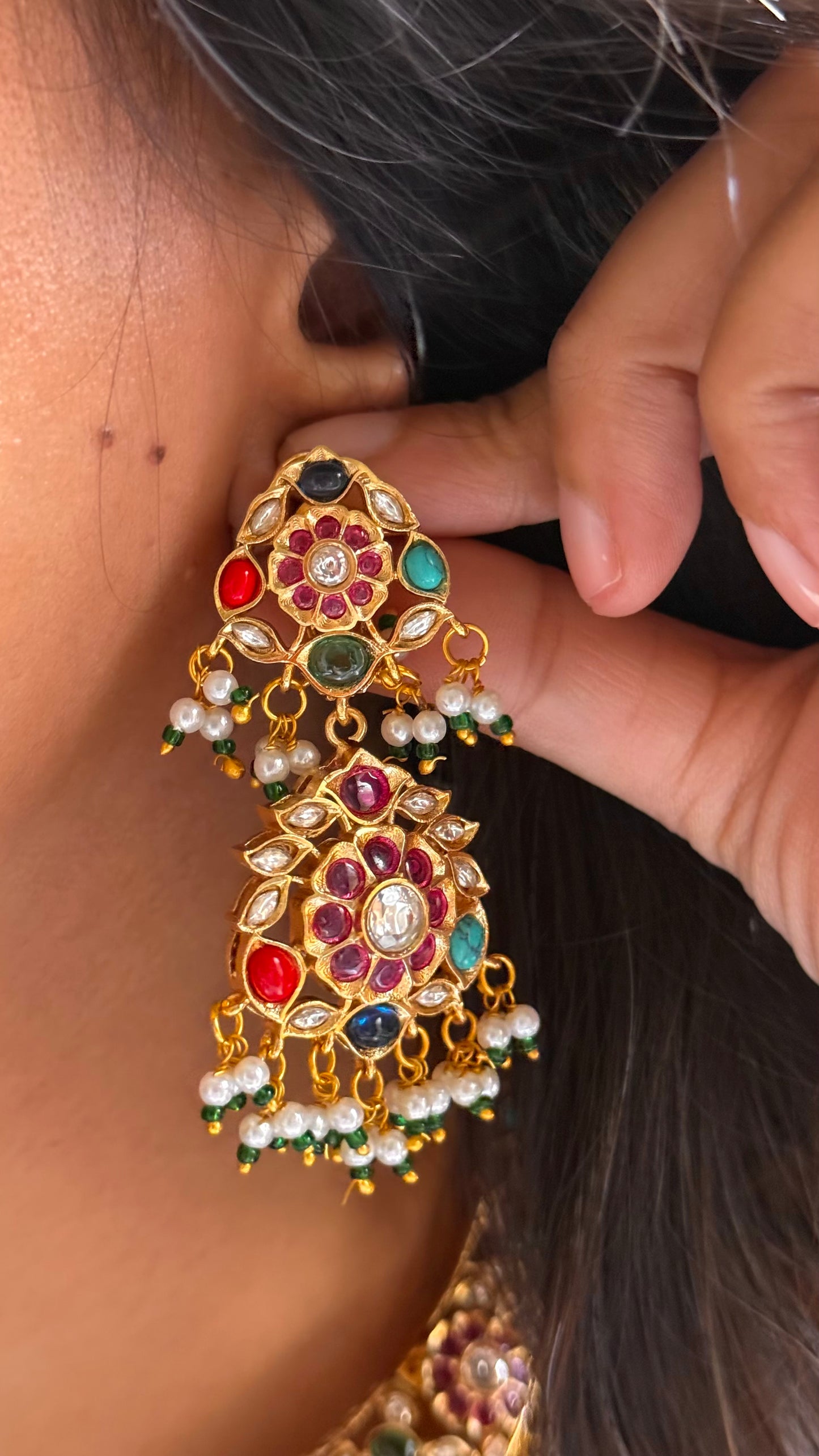 Heritage floral multicoloured collar Necklace