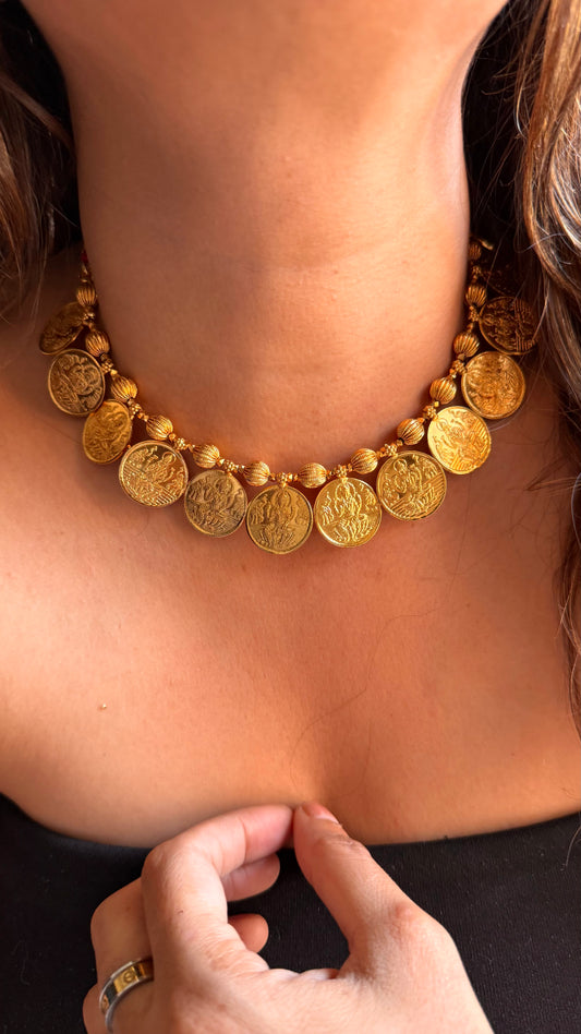 Temple inspired Laxmi necklace