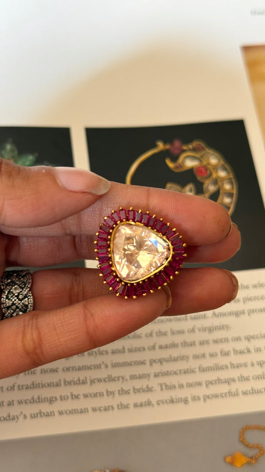 Ruby uncut polki takkar work ring