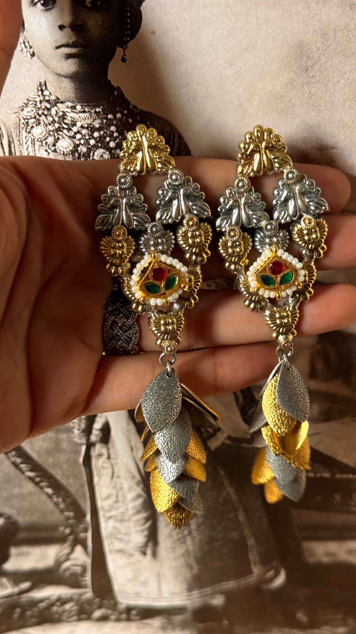 Santhal tribal nakashi earrings