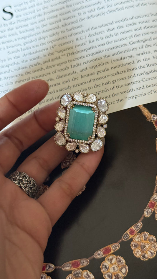 Mint doublet Moissanite adjustable