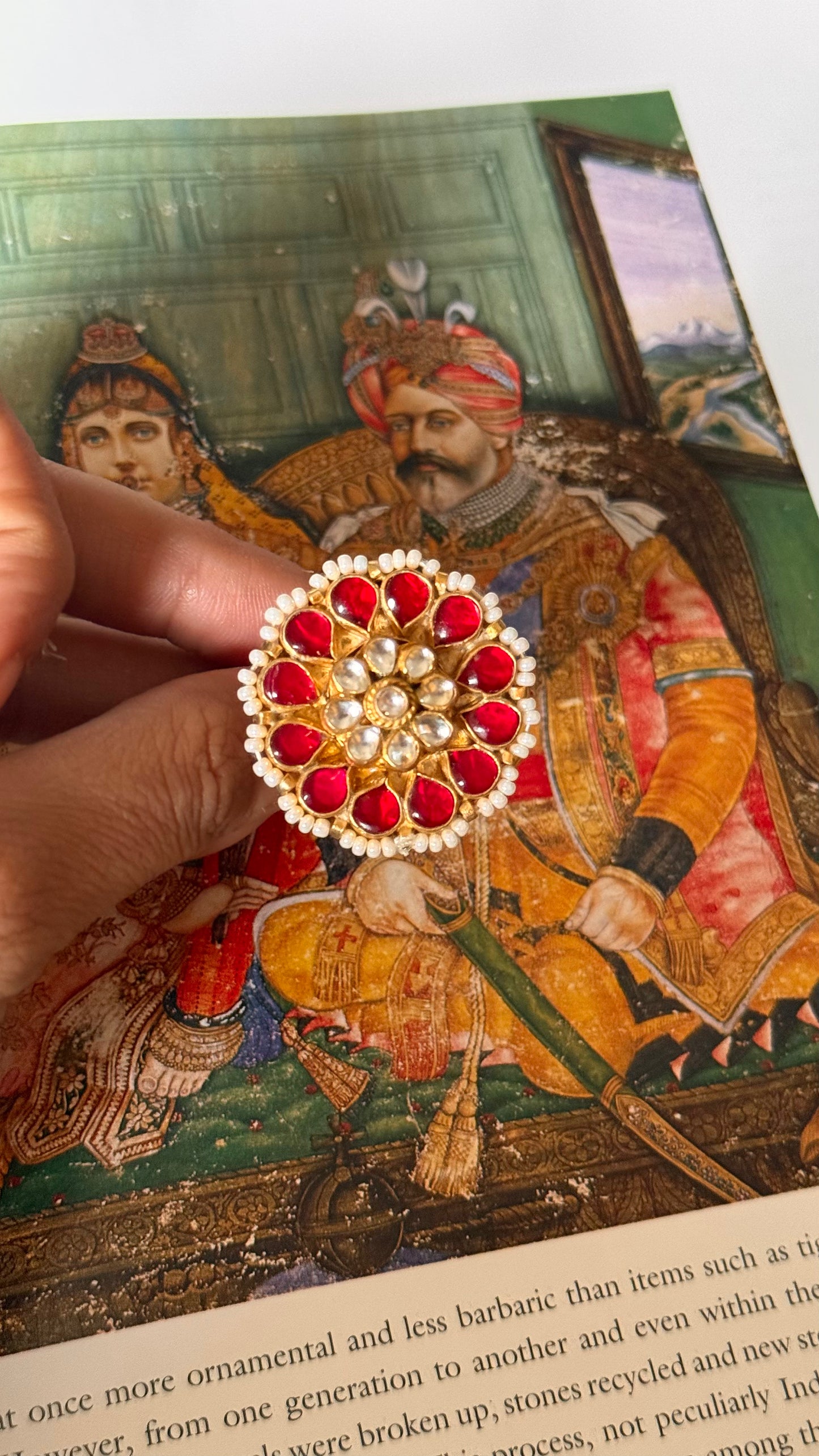 Paachi Ruby heritage adjustable ring