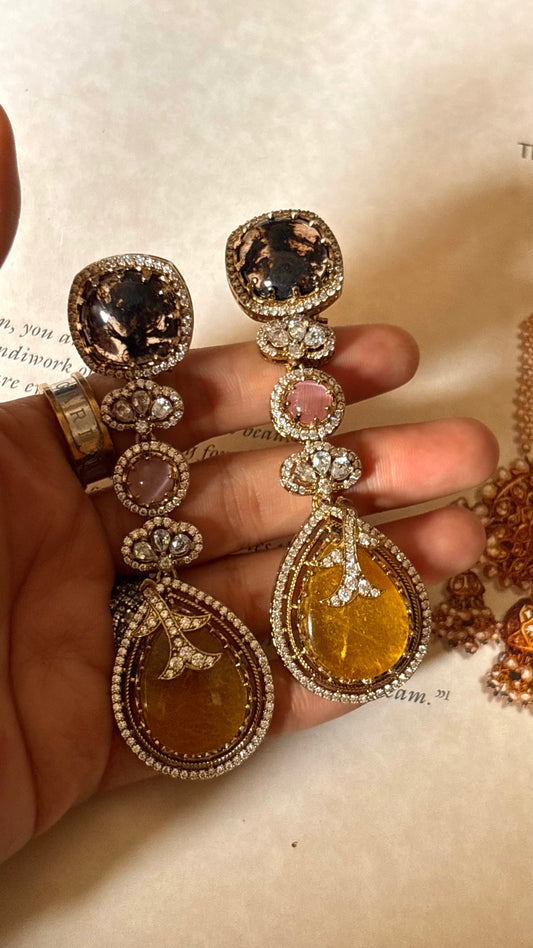 Sabya inspired with topaz cz diamond Earrings