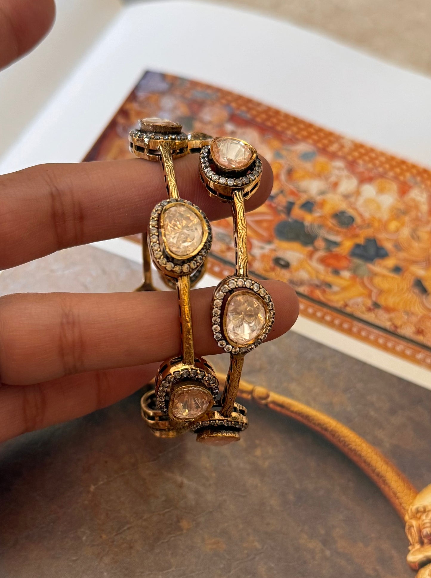 Real moissanite bangles (not openable)