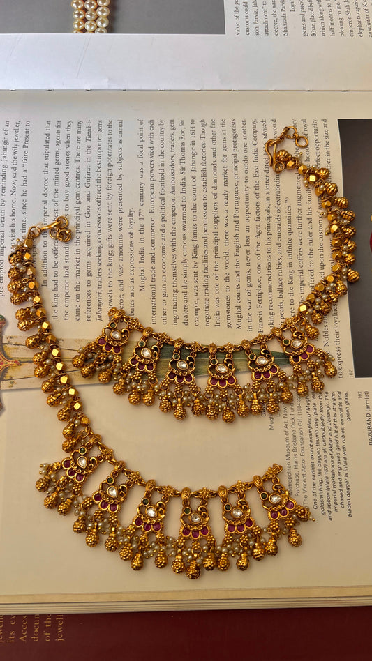 Emerald & ruby gold drops Kaanchain