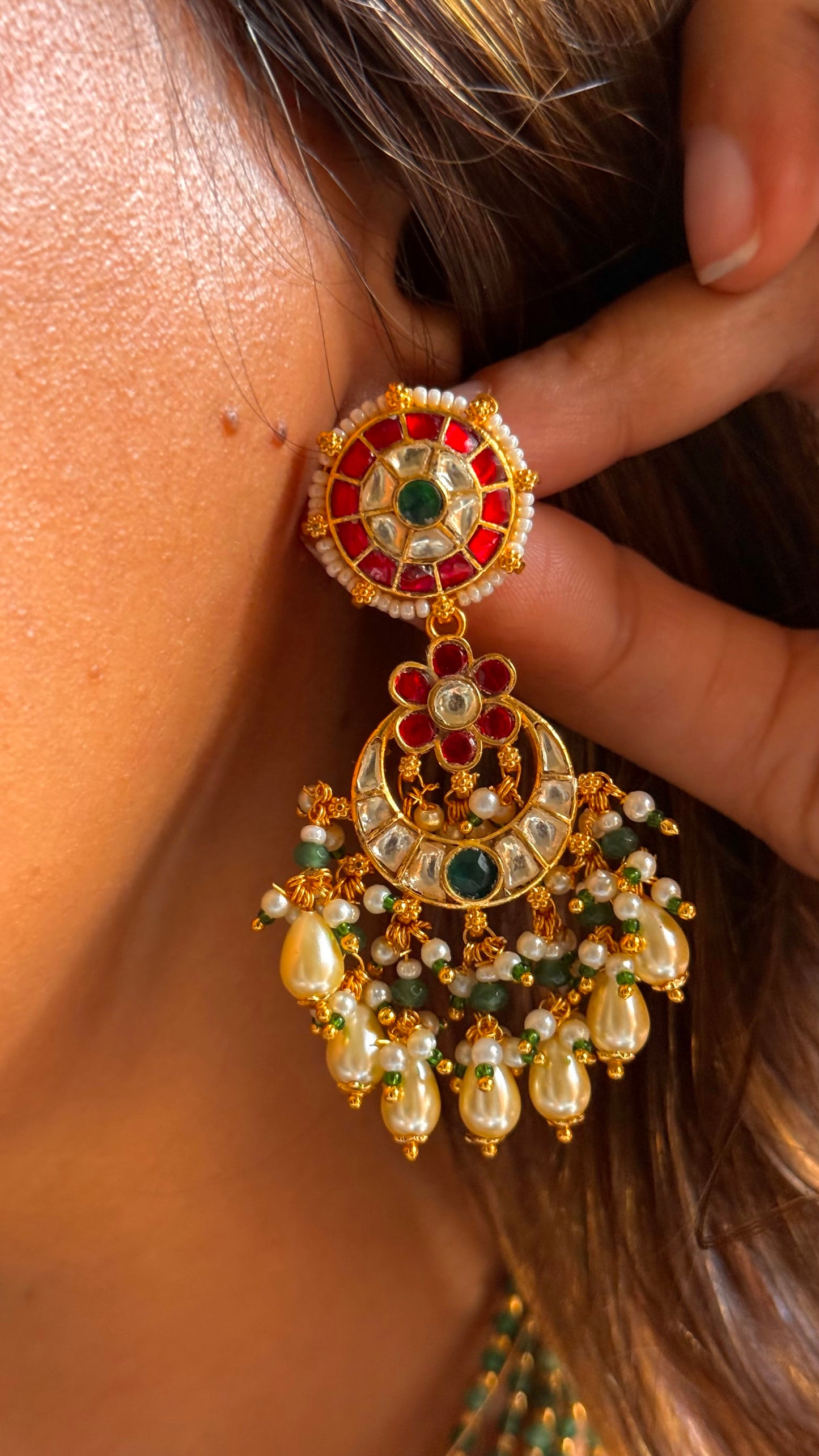 Paachi Kundan jadau Mehru Necklace