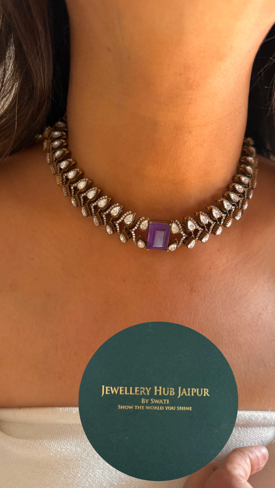 Tanzanite Victorian choker