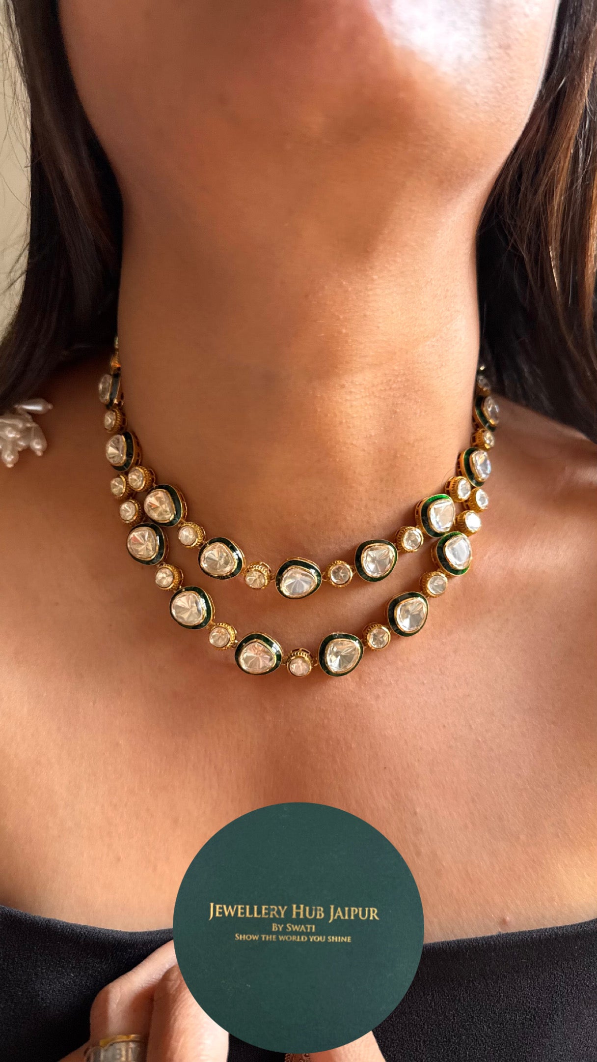 Meenakari duall line Necklace