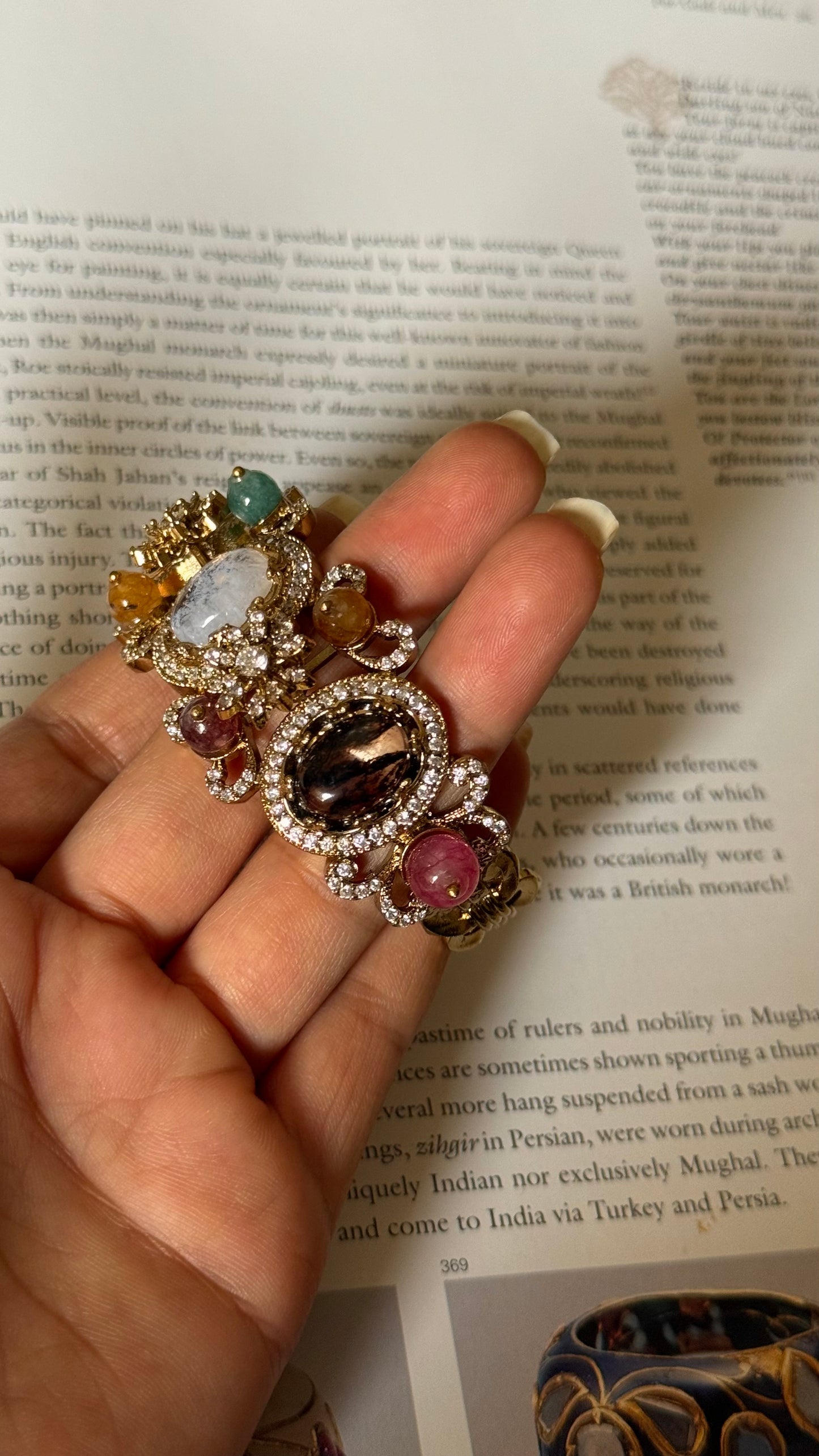 Sabyasachi inspired  natural stones sapphire bracelet