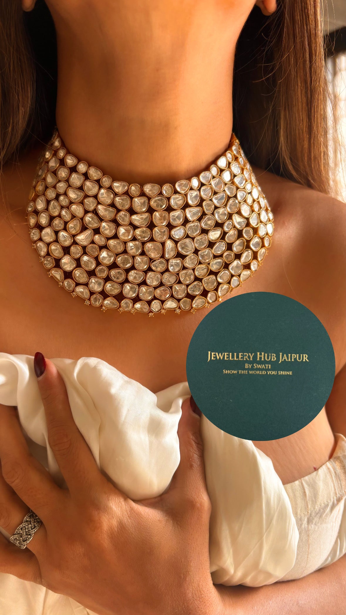 Arshiya Moissanite poki choker set