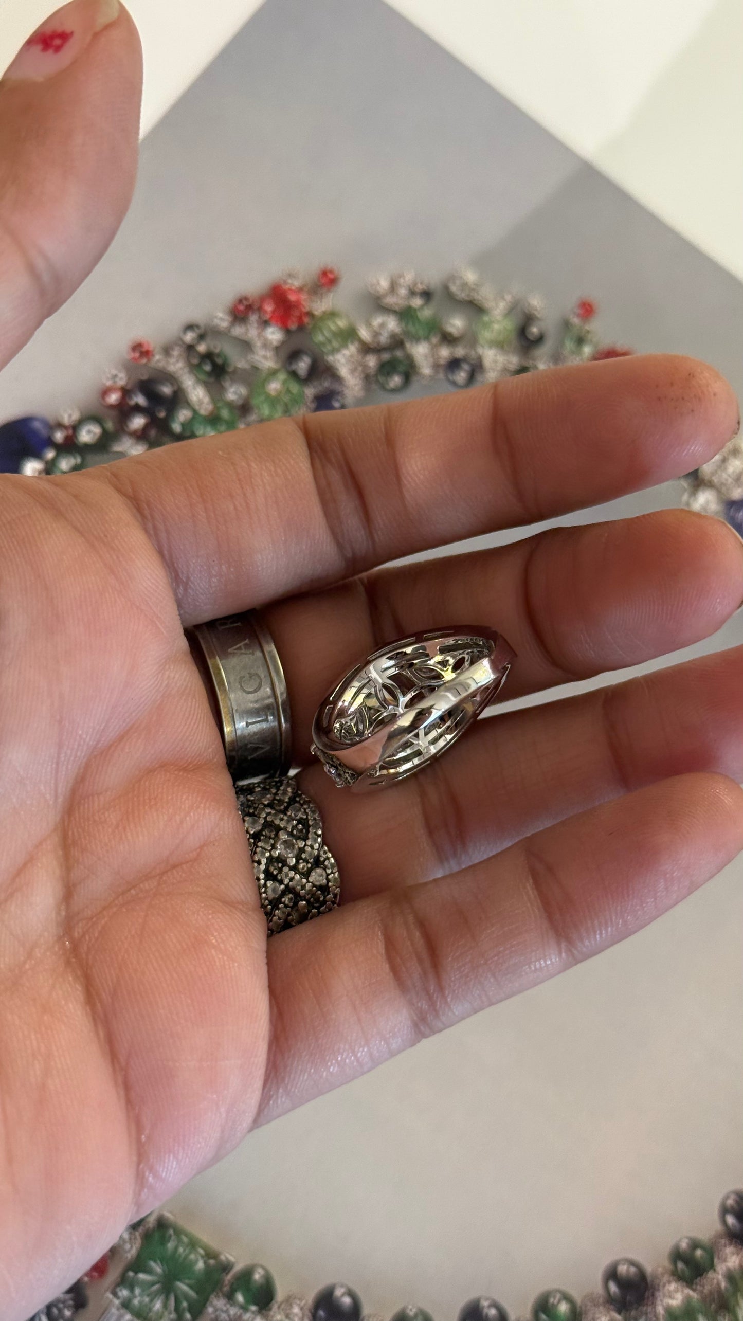 Citrine cz diamond designer cocktail ring