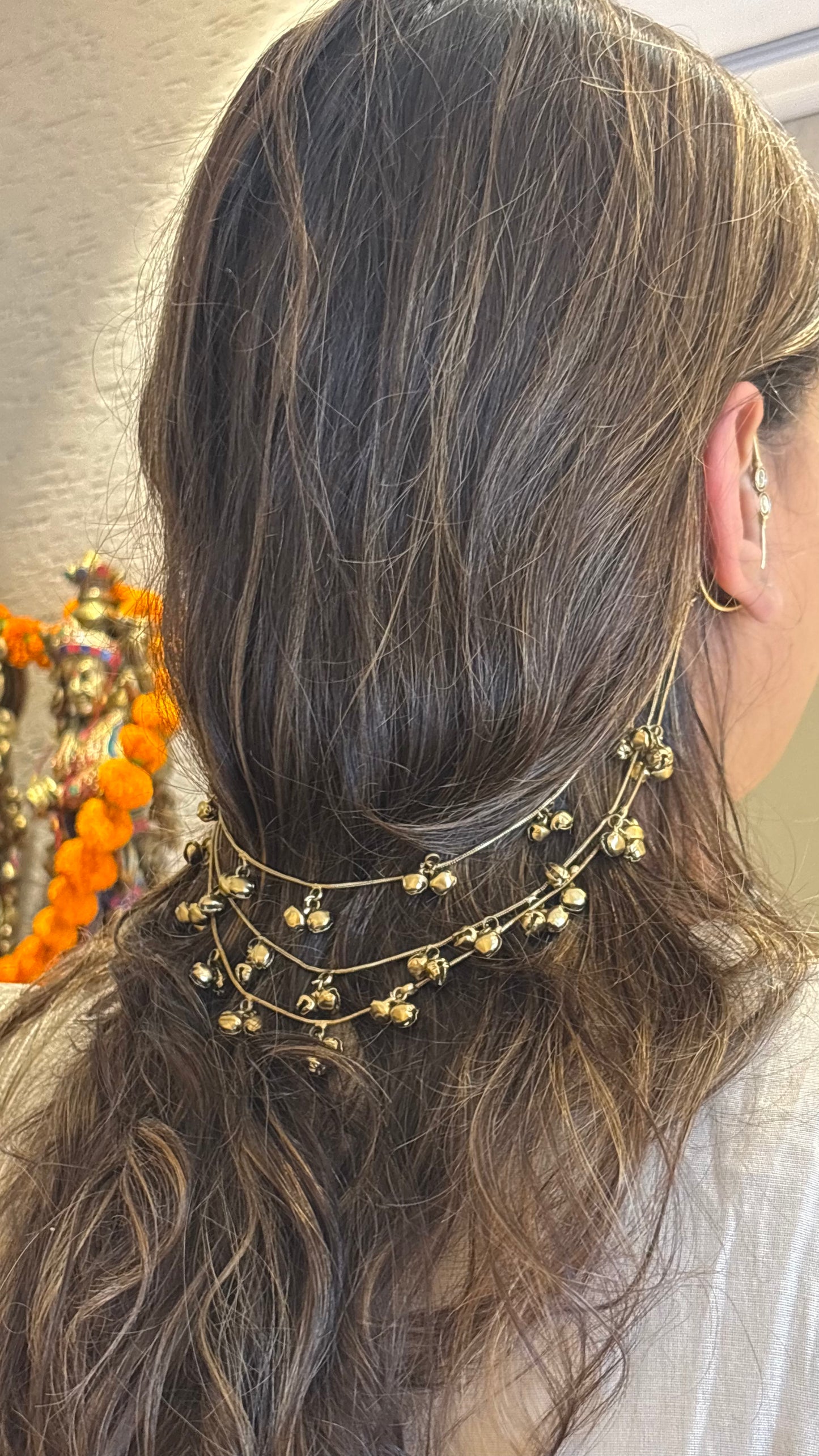 Ear to ear victorian ghungroo hair accessorie
