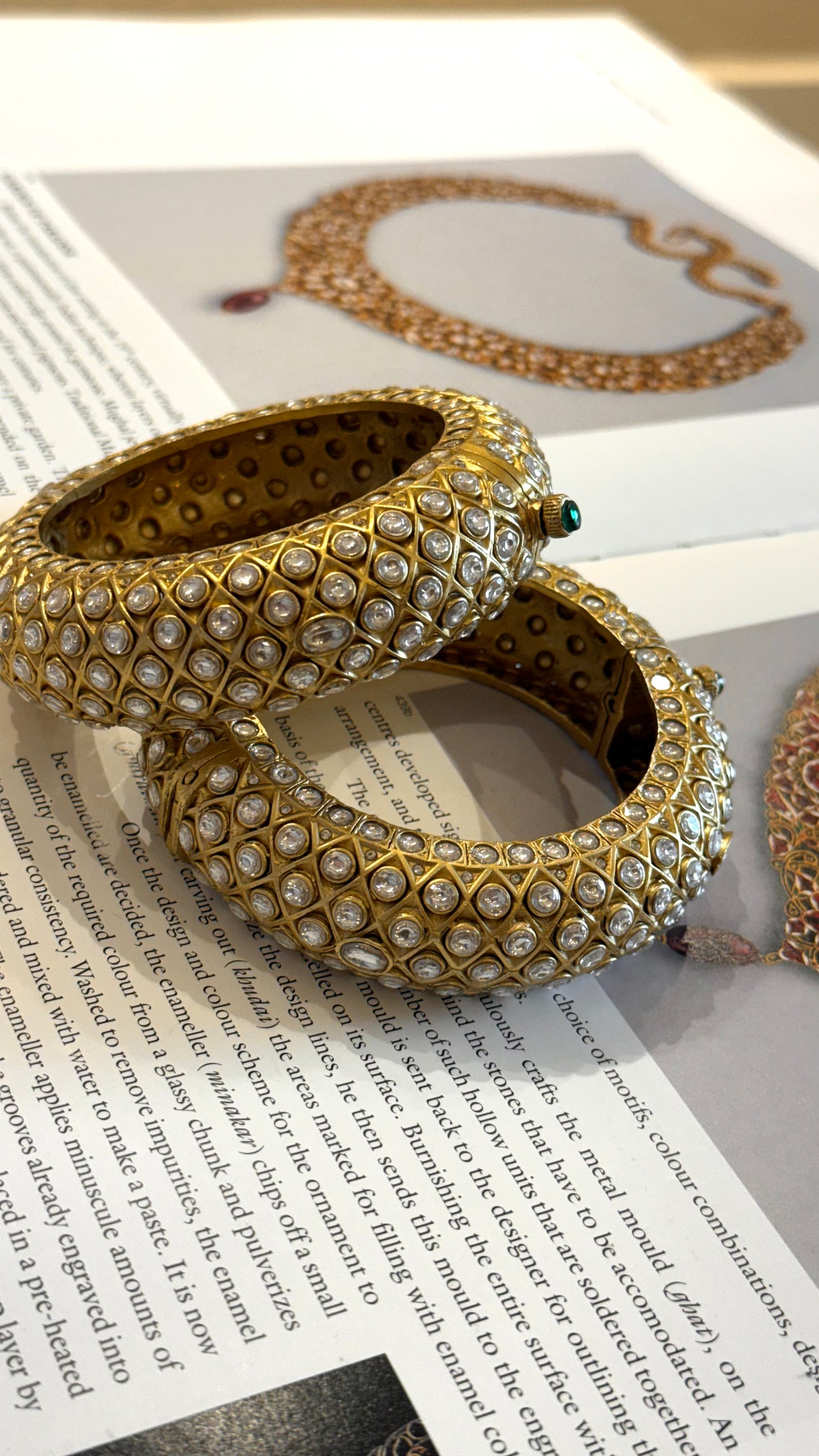 Real Moissanite jodha kada