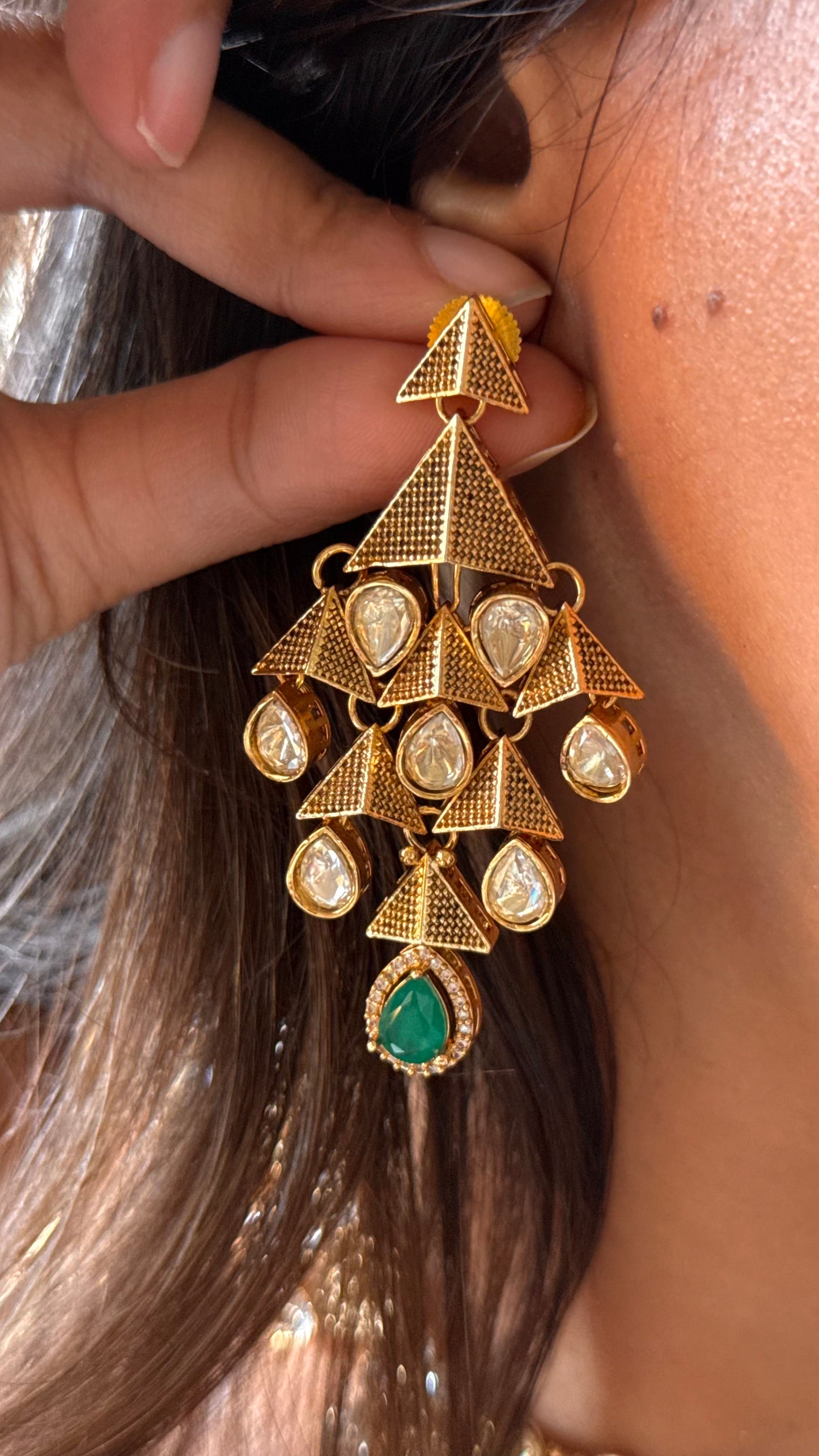 Vintage polki contemporary necklace