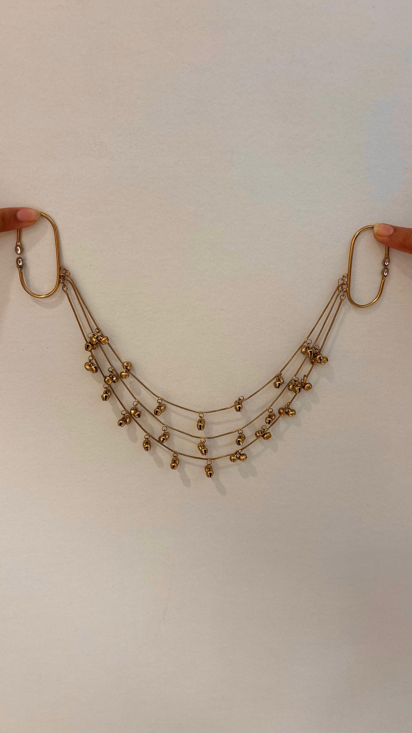 Ear to ear victorian ghungroo hair accessorie