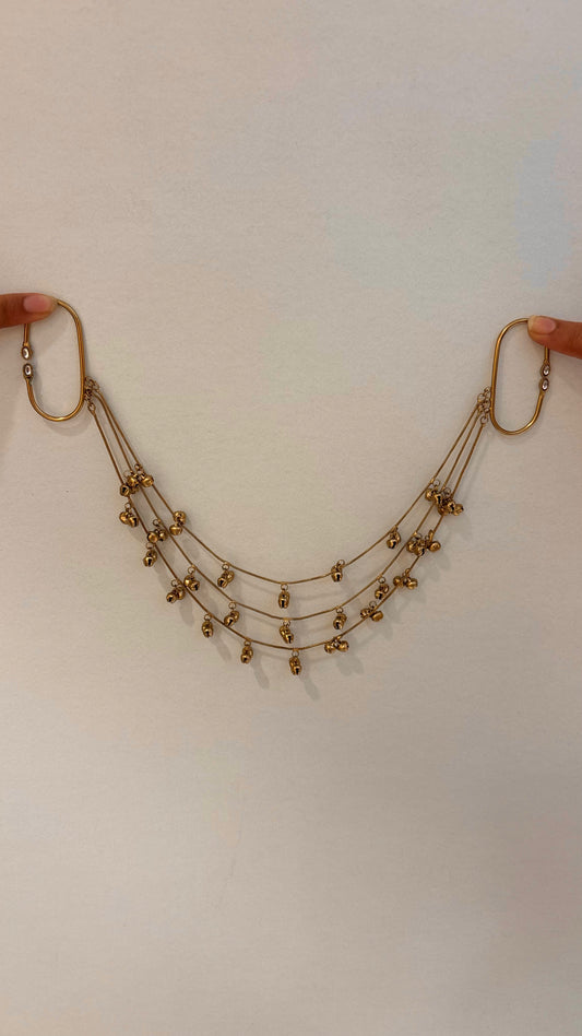 Ear to ear victorian ghungroo hair accessorie